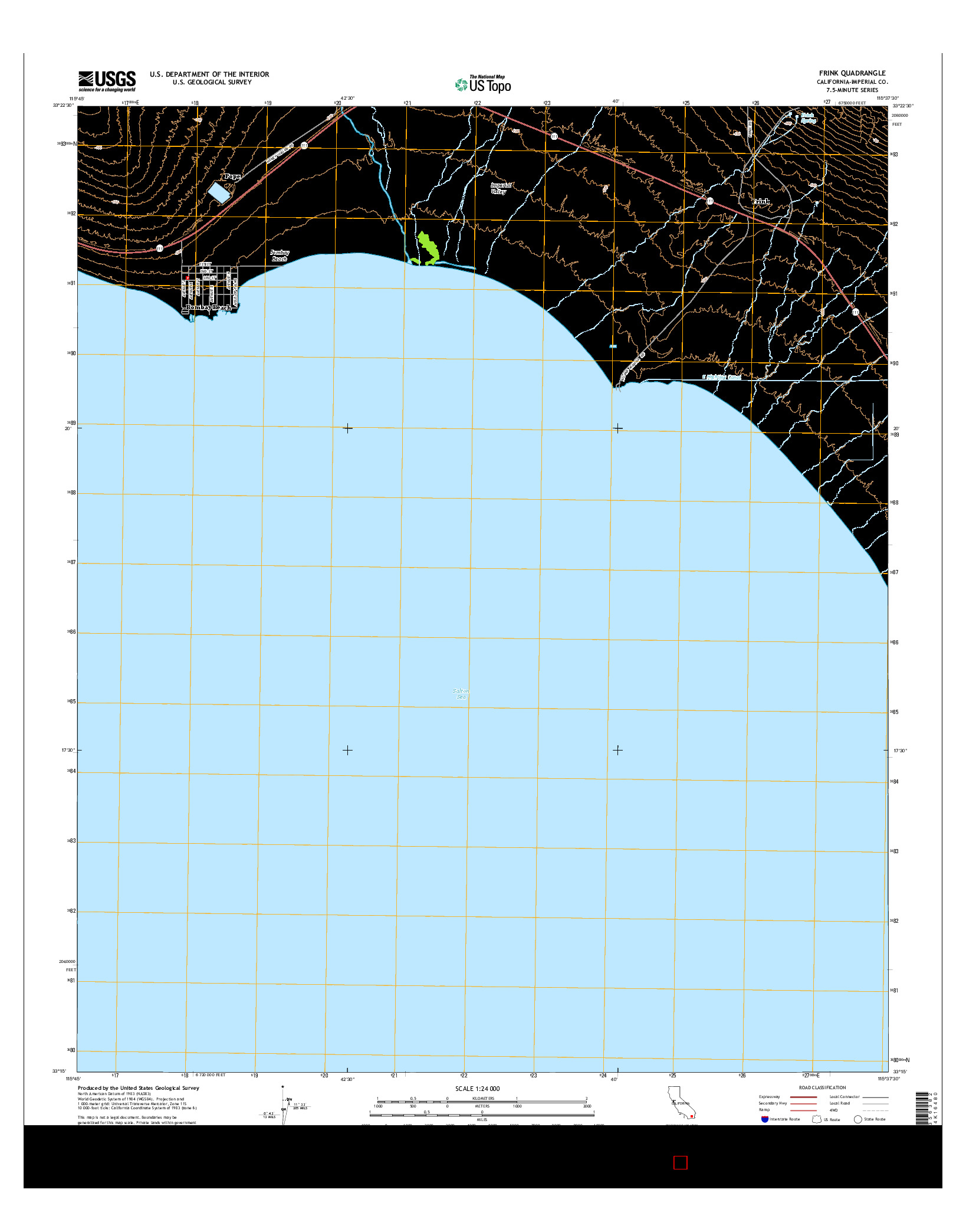 USGS US TOPO 7.5-MINUTE MAP FOR FRINK, CA 2015