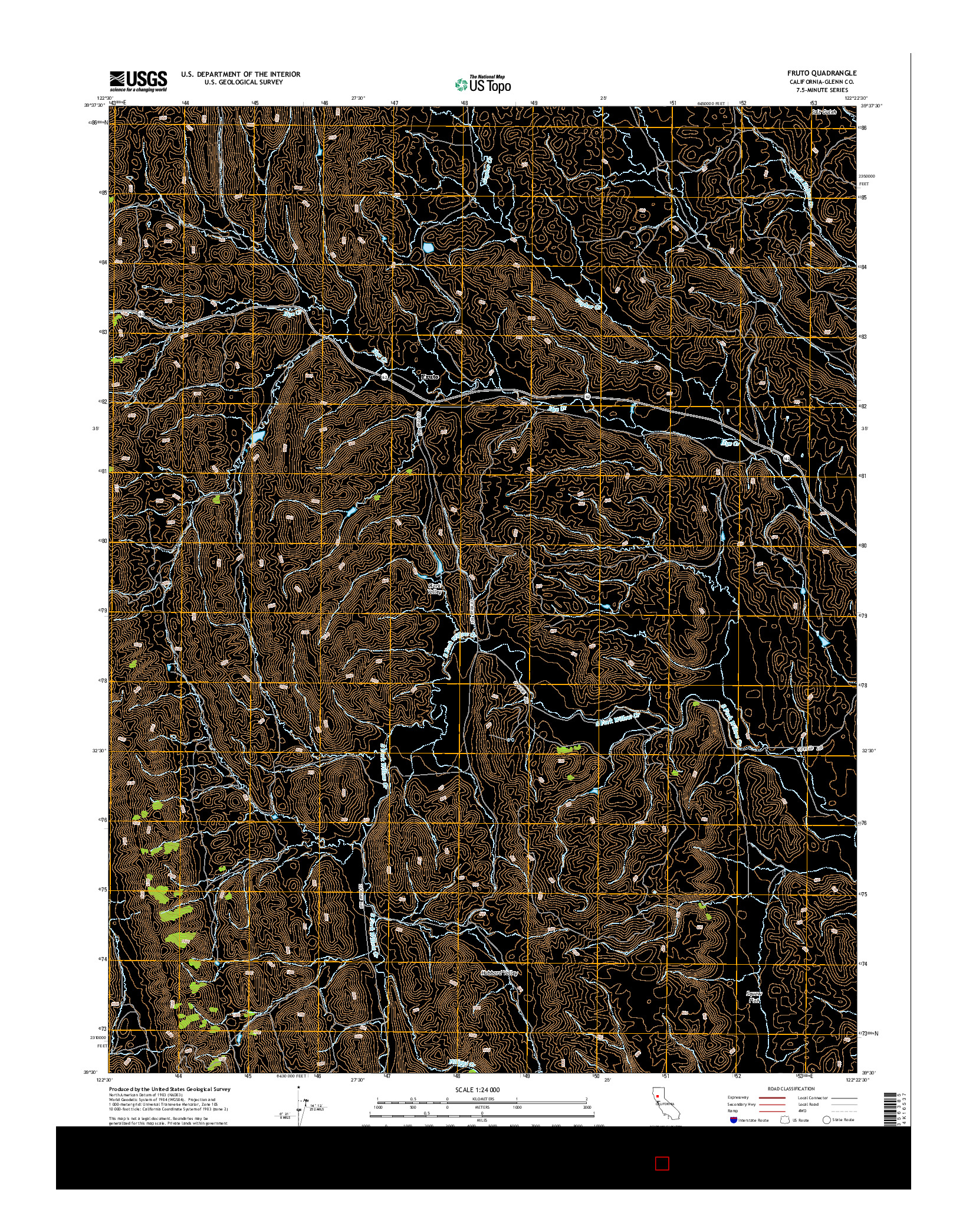 USGS US TOPO 7.5-MINUTE MAP FOR FRUTO, CA 2015