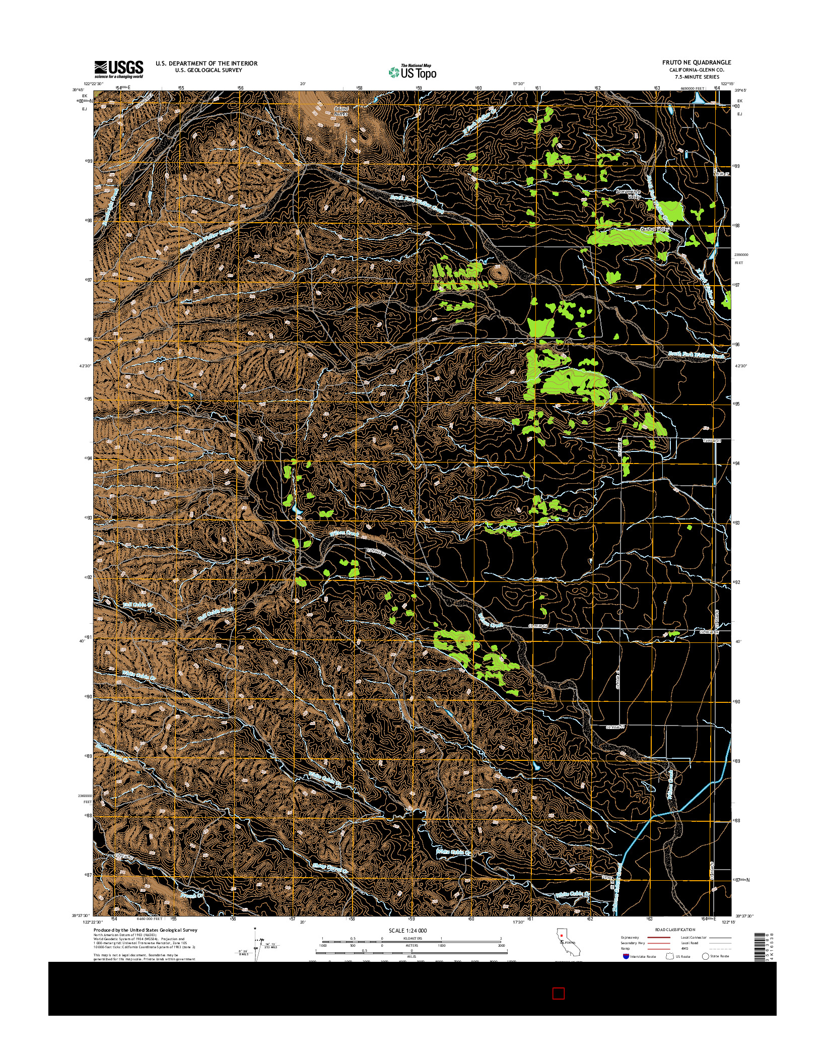 USGS US TOPO 7.5-MINUTE MAP FOR FRUTO NE, CA 2015