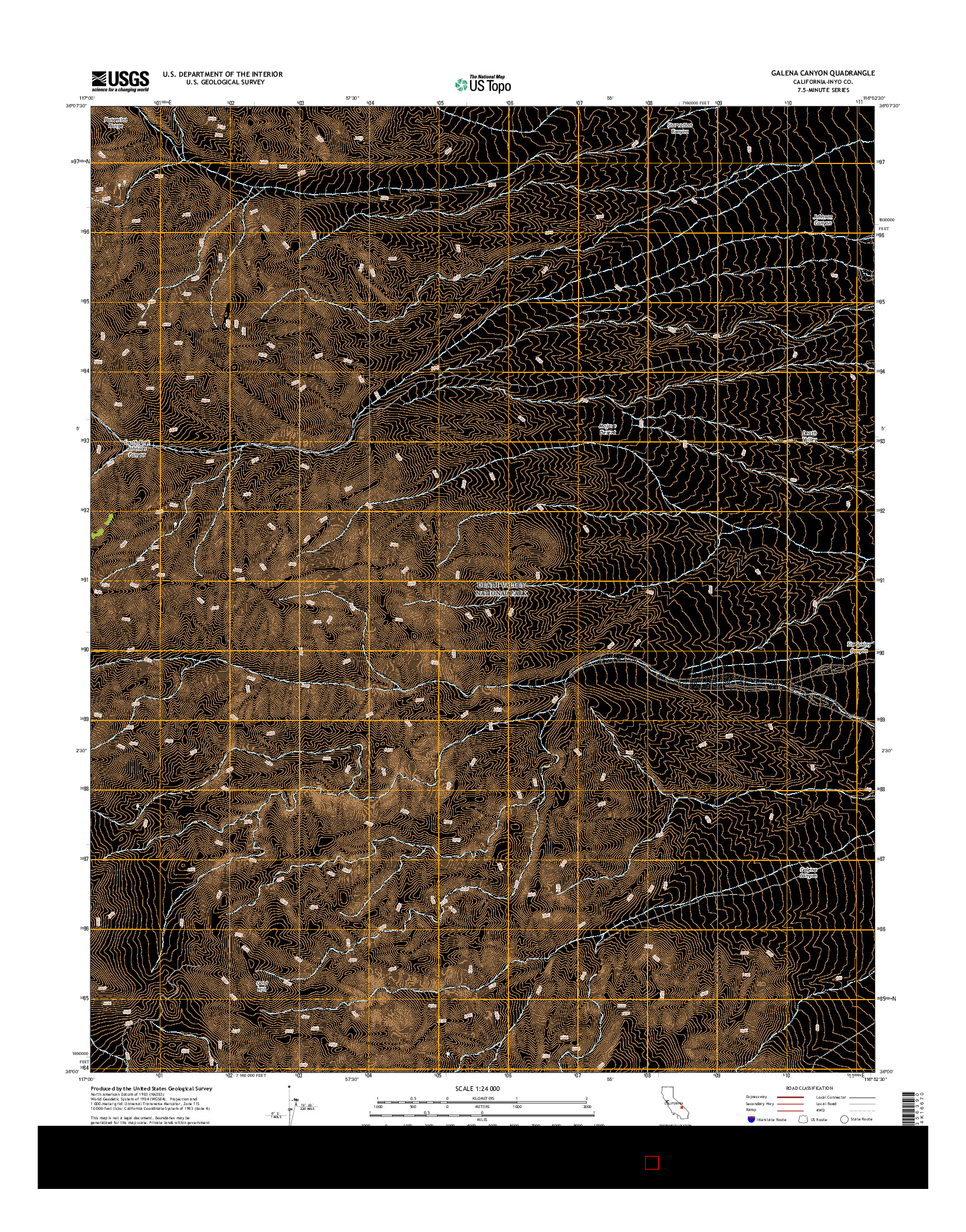 USGS US TOPO 7.5-MINUTE MAP FOR GALENA CANYON, CA 2015