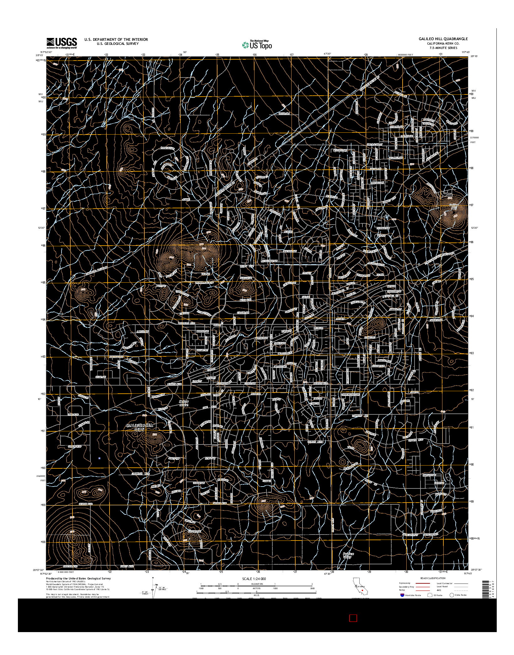 USGS US TOPO 7.5-MINUTE MAP FOR GALILEO HILL, CA 2015