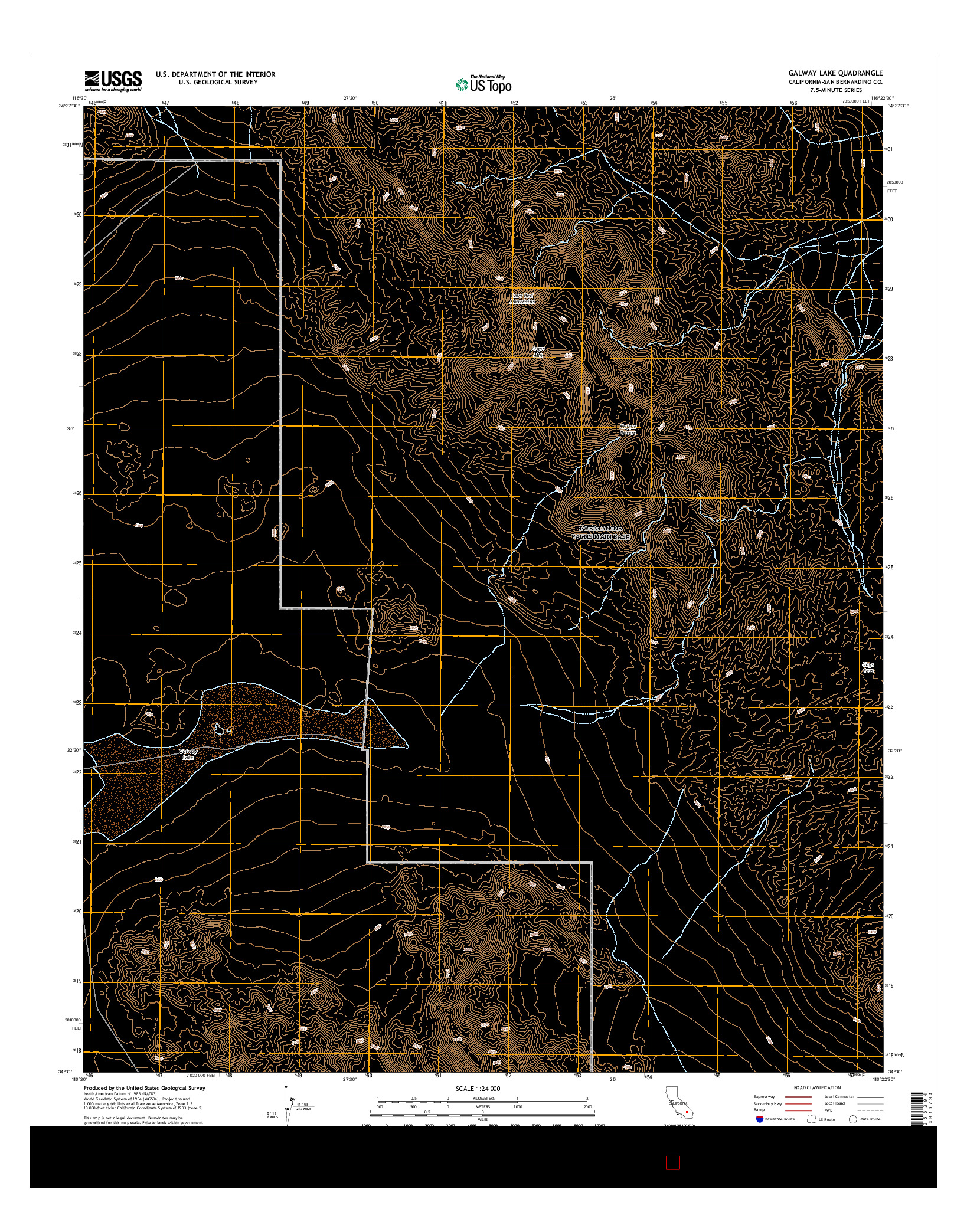 USGS US TOPO 7.5-MINUTE MAP FOR GALWAY LAKE, CA 2015