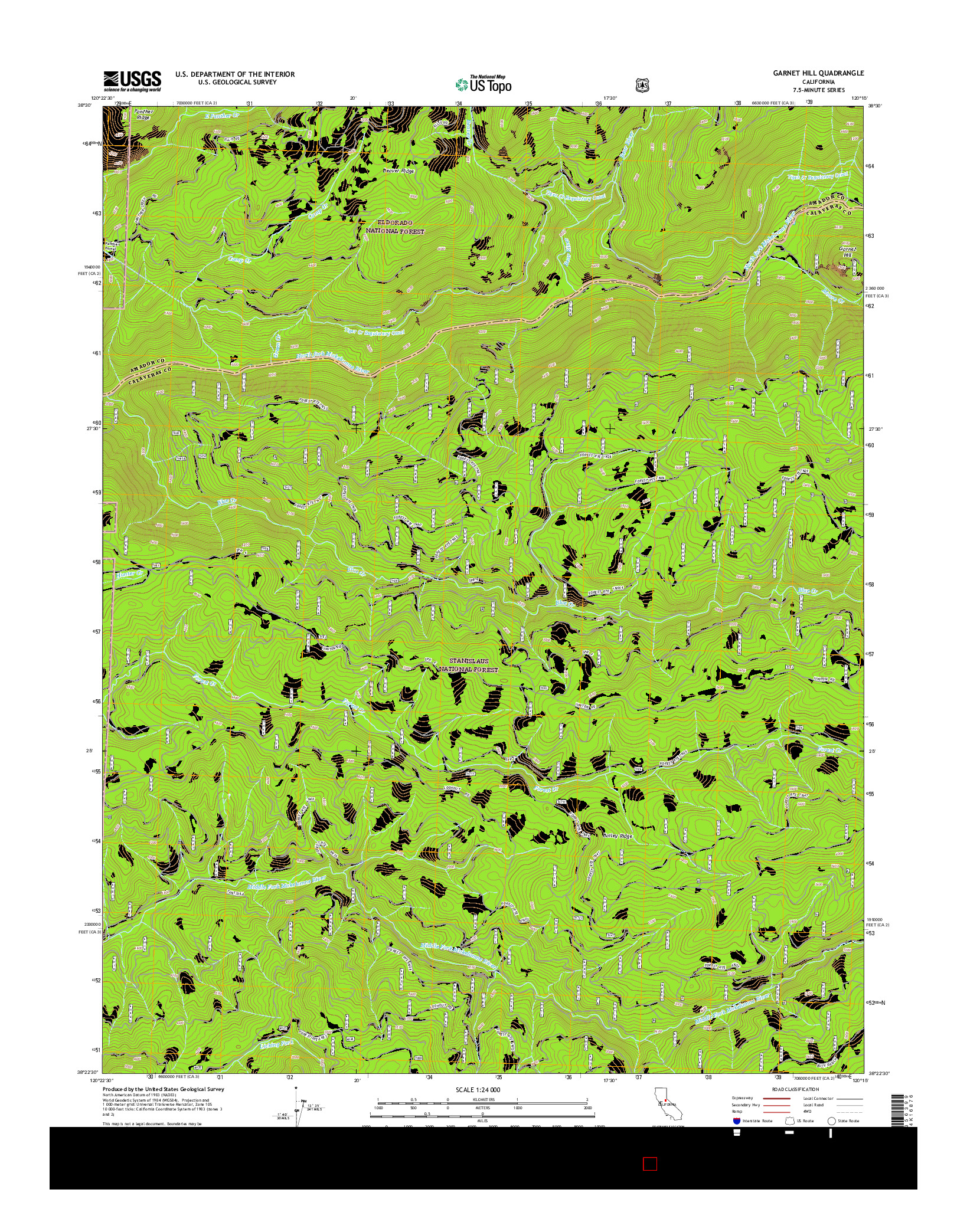 USGS US TOPO 7.5-MINUTE MAP FOR GARNET HILL, CA 2015