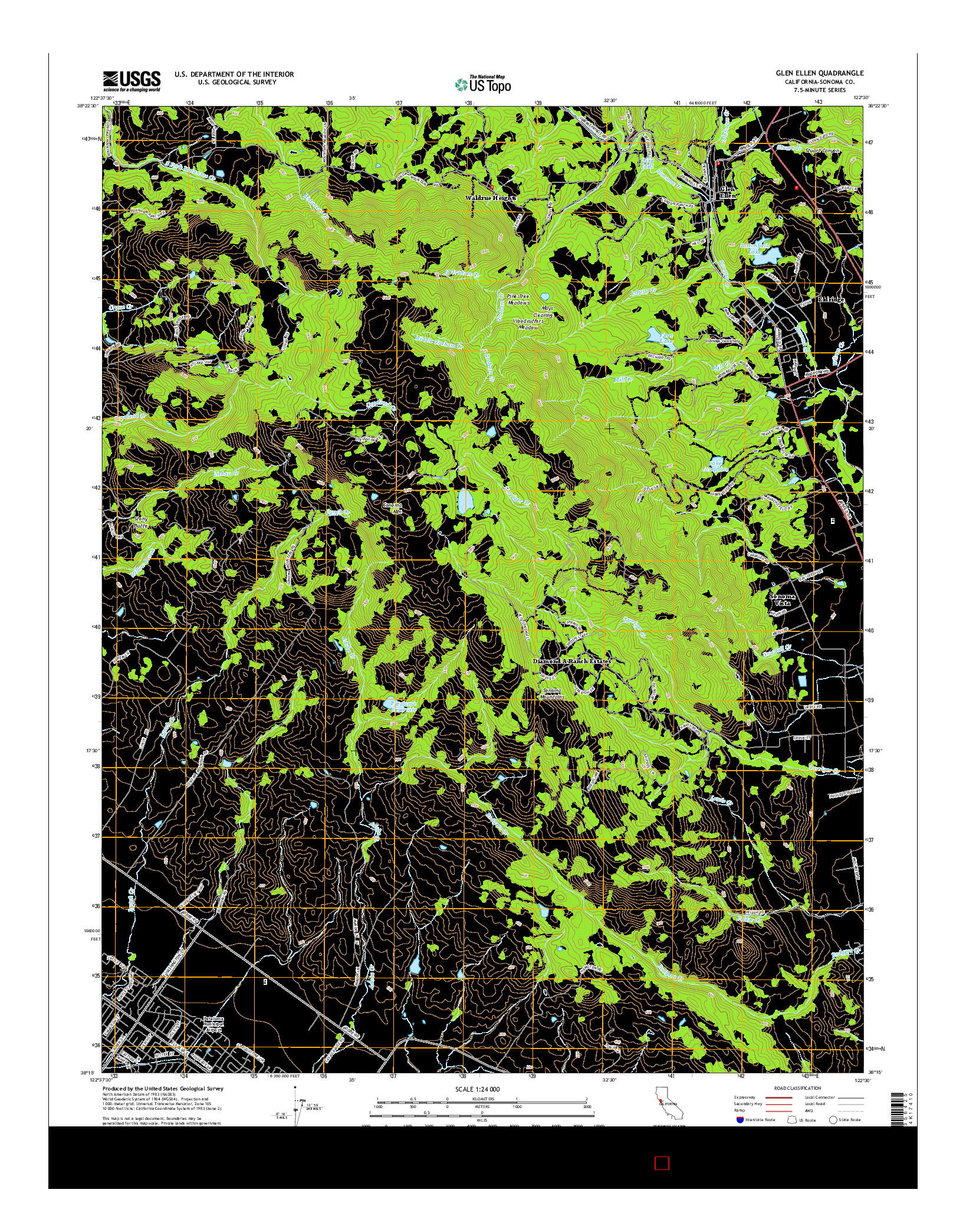 USGS US TOPO 7.5-MINUTE MAP FOR GLEN ELLEN, CA 2015