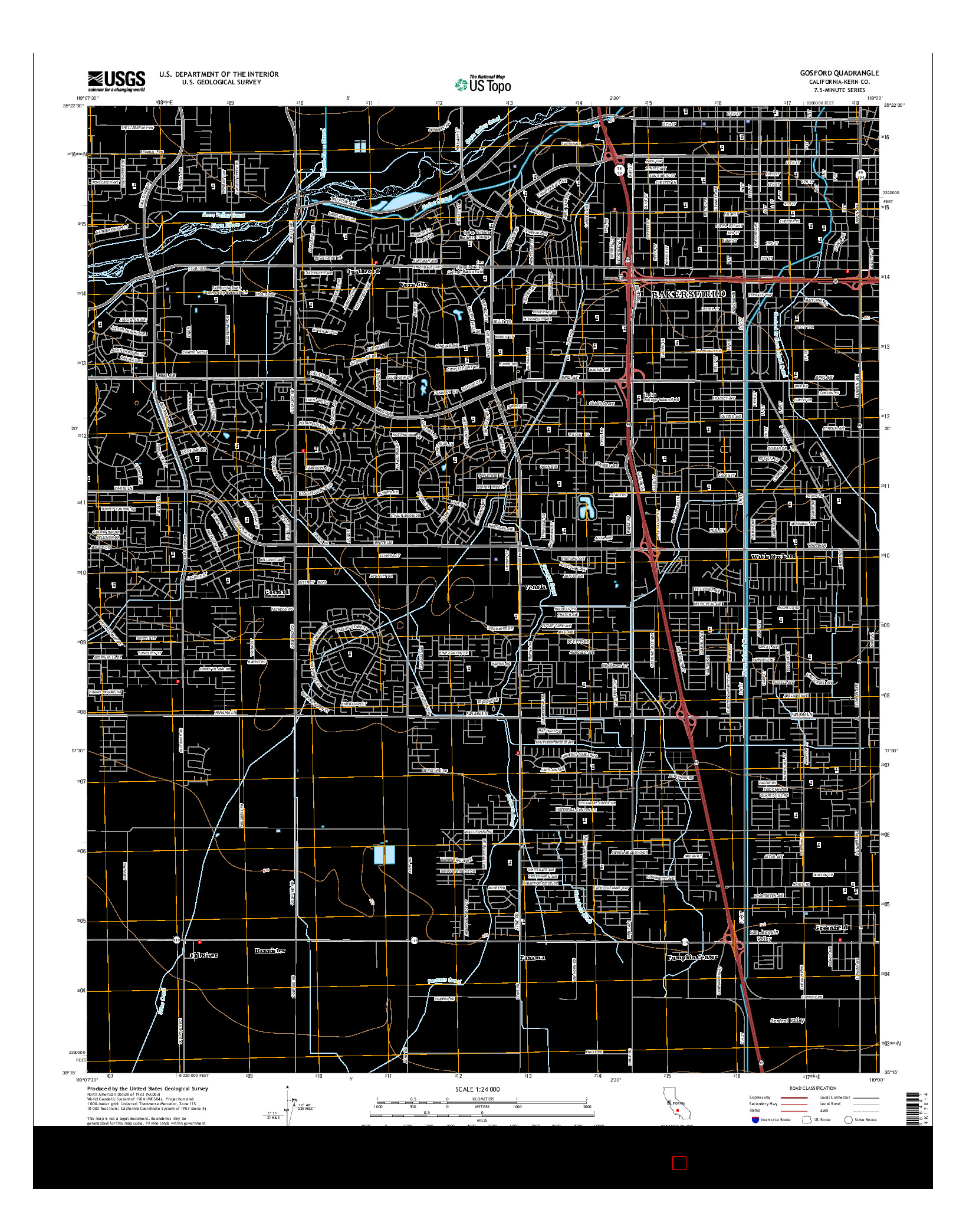 USGS US TOPO 7.5-MINUTE MAP FOR GOSFORD, CA 2015