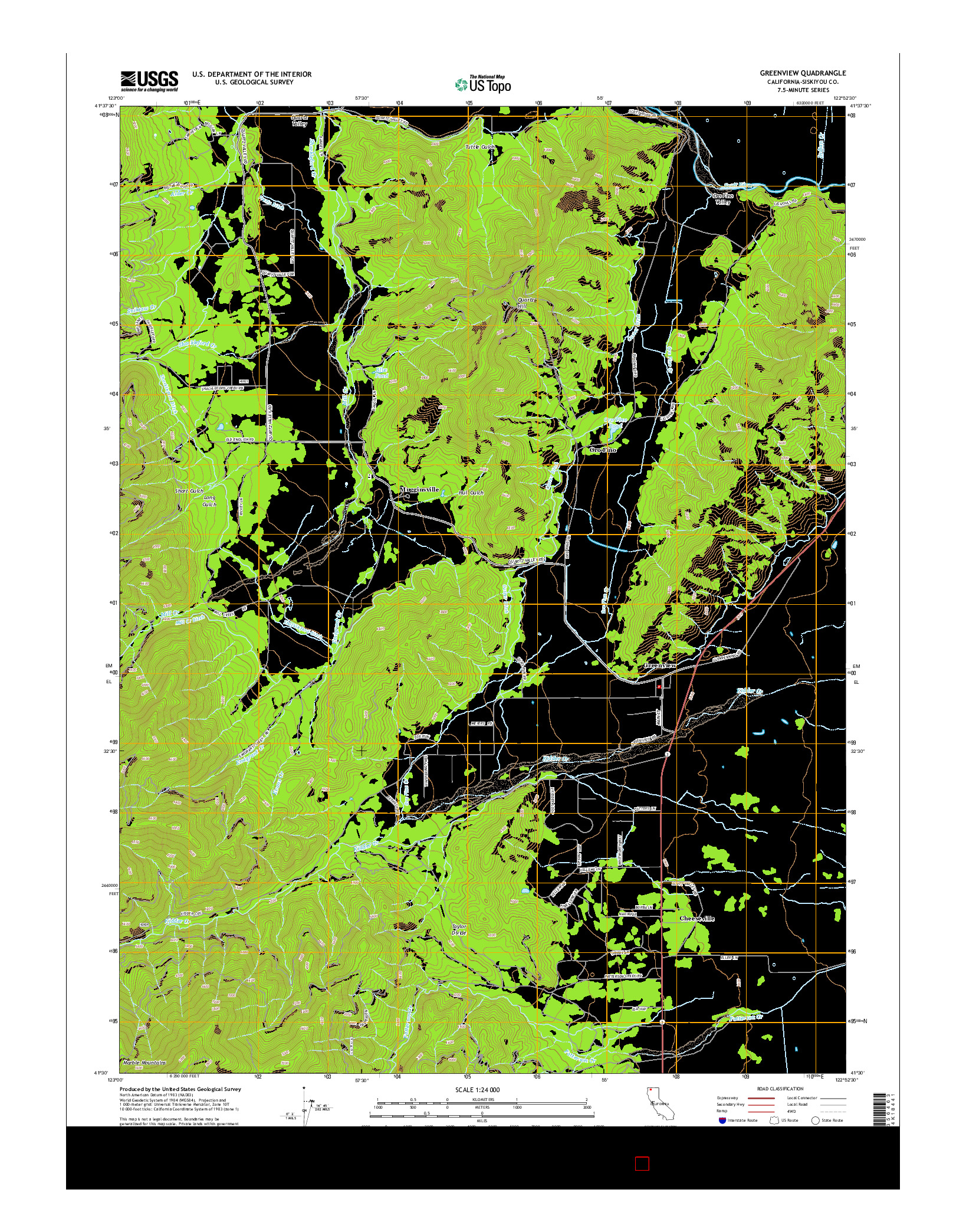 USGS US TOPO 7.5-MINUTE MAP FOR GREENVIEW, CA 2015