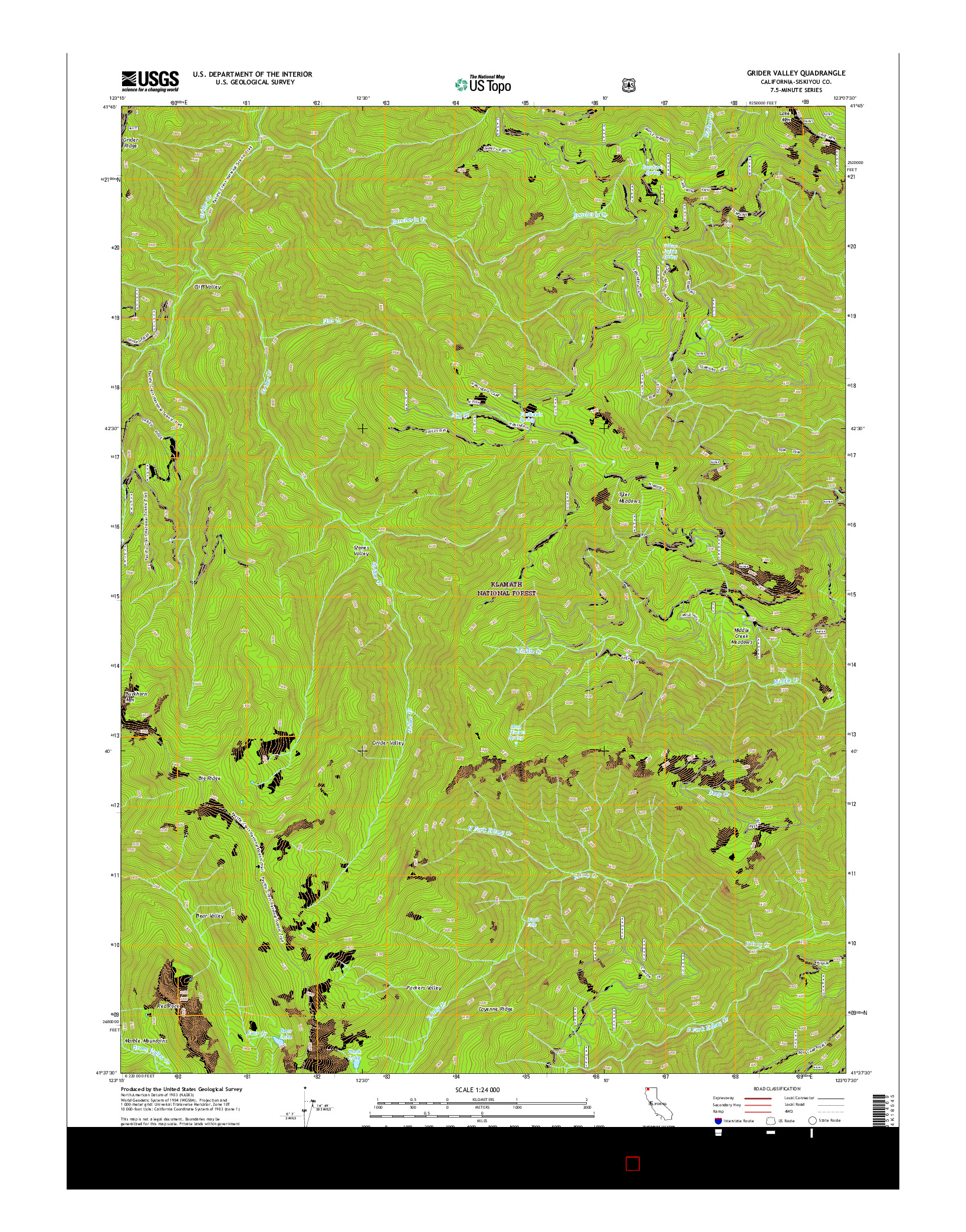 USGS US TOPO 7.5-MINUTE MAP FOR GRIDER VALLEY, CA 2015