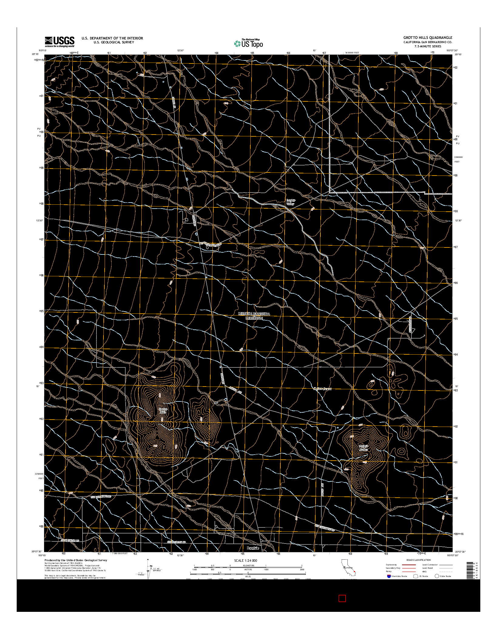 USGS US TOPO 7.5-MINUTE MAP FOR GROTTO HILLS, CA 2015