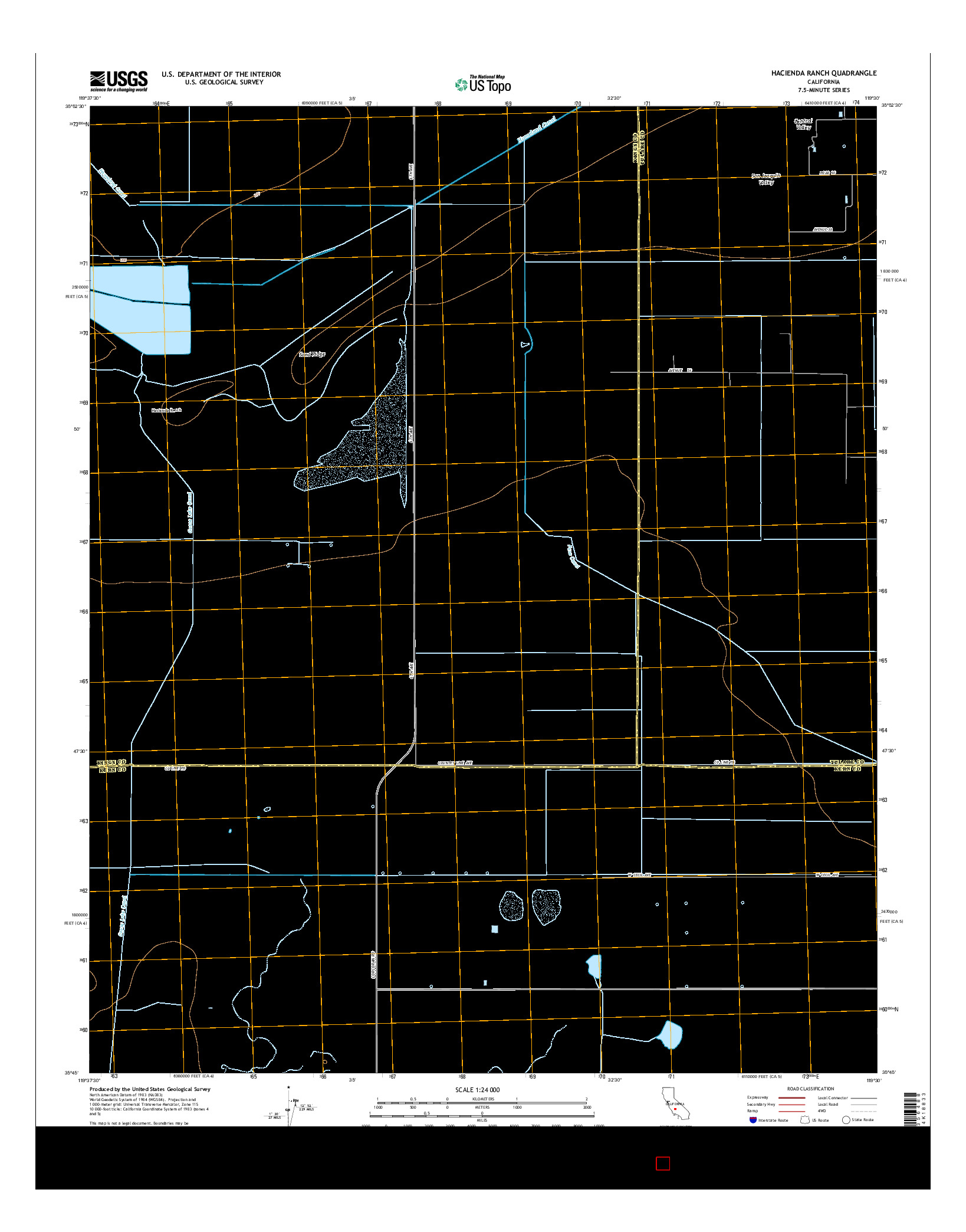 USGS US TOPO 7.5-MINUTE MAP FOR HACIENDA RANCH, CA 2015