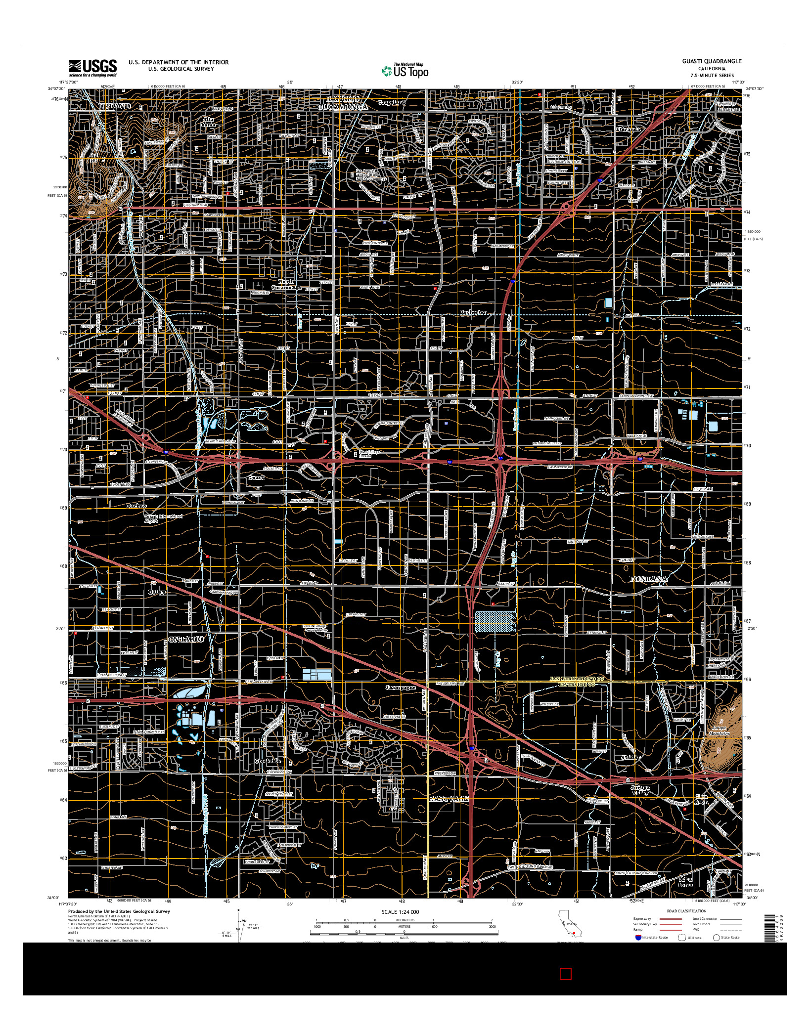 USGS US TOPO 7.5-MINUTE MAP FOR GUASTI, CA 2015