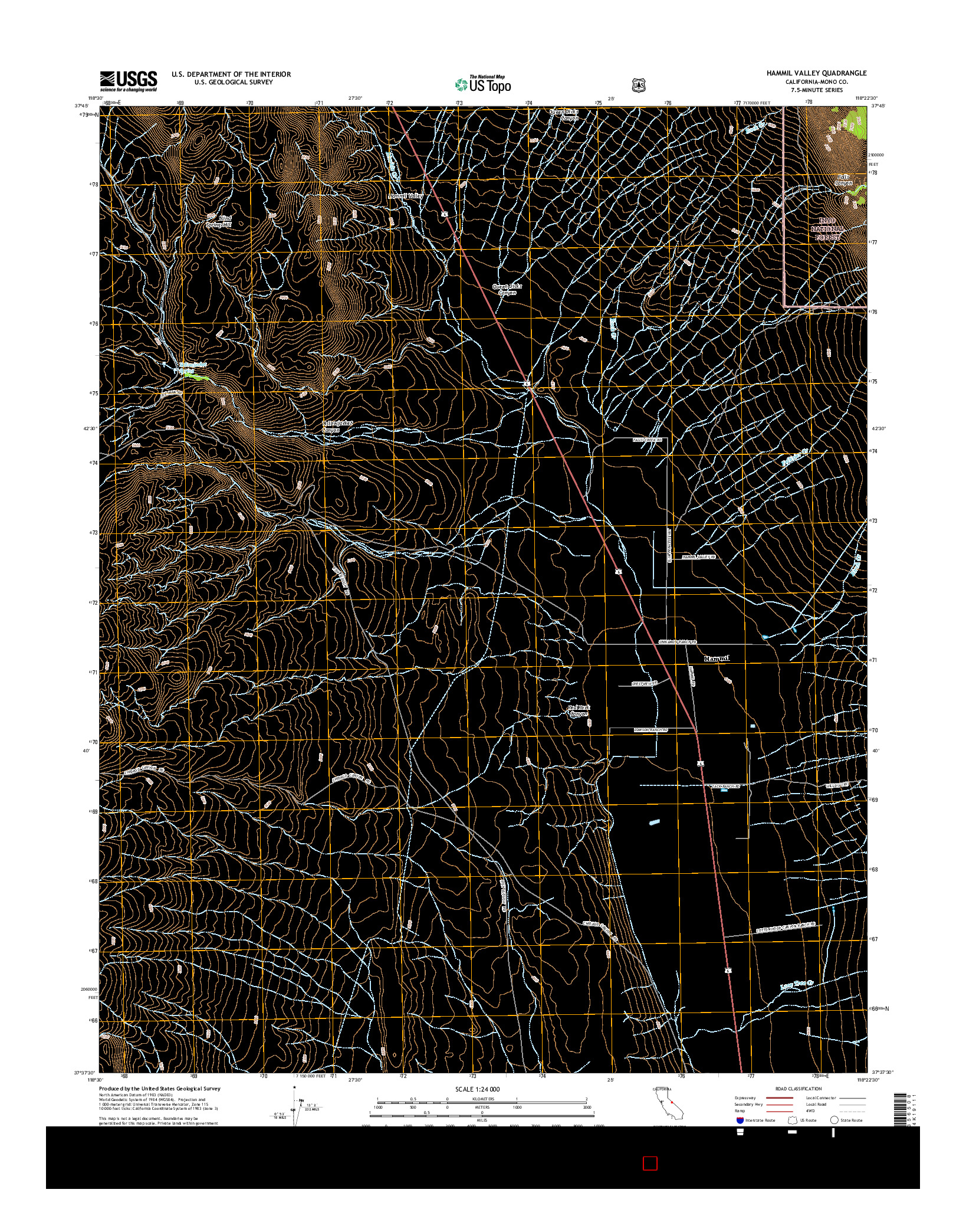 USGS US TOPO 7.5-MINUTE MAP FOR HAMMIL VALLEY, CA 2015