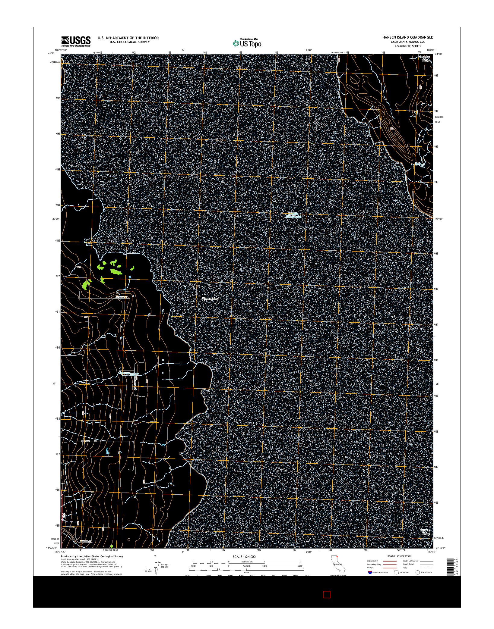 USGS US TOPO 7.5-MINUTE MAP FOR HANSEN ISLAND, CA 2015