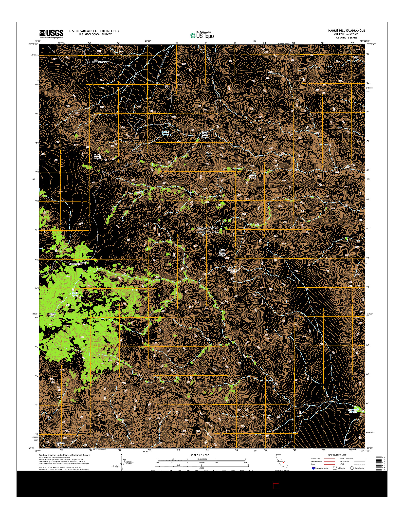 USGS US TOPO 7.5-MINUTE MAP FOR HARRIS HILL, CA 2015
