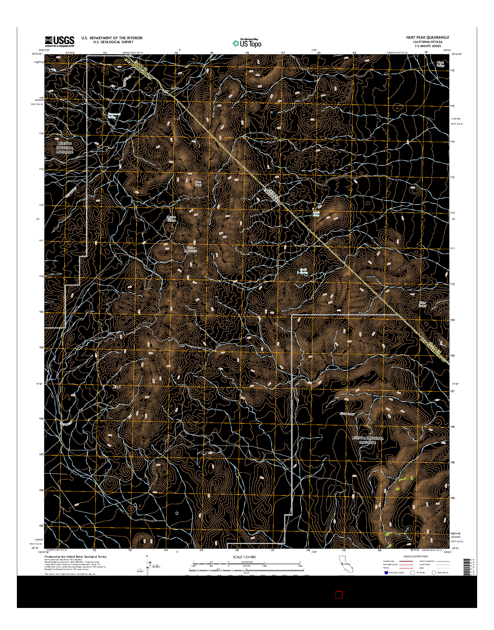 USGS US TOPO 7.5-MINUTE MAP FOR HART PEAK, CA-NV 2015