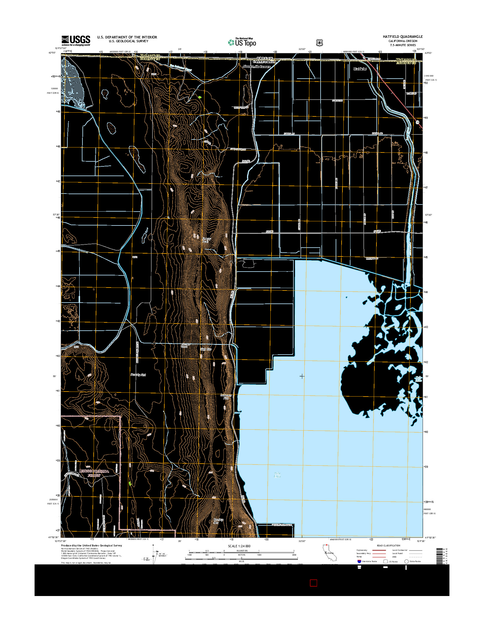 USGS US TOPO 7.5-MINUTE MAP FOR HATFIELD, CA-OR 2015