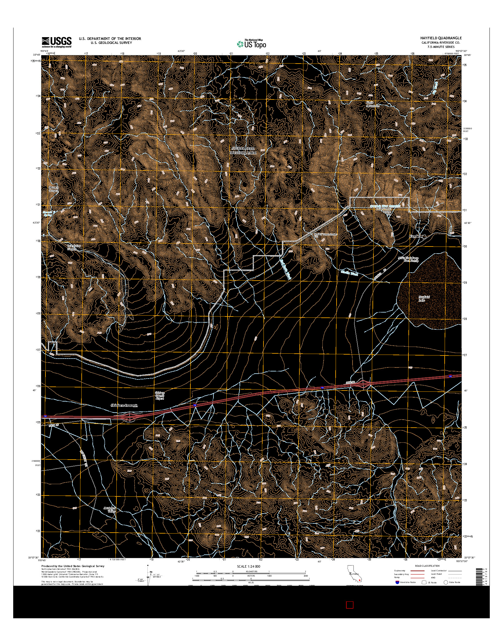 USGS US TOPO 7.5-MINUTE MAP FOR HAYFIELD, CA 2015