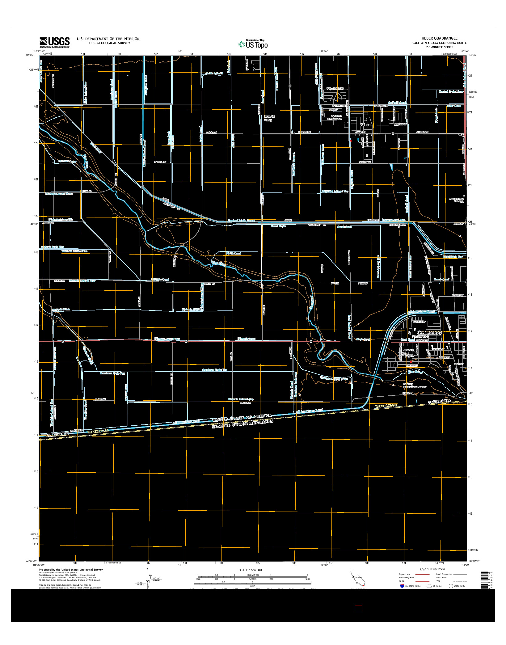 USGS US TOPO 7.5-MINUTE MAP FOR HEBER, CA-BCN 2015