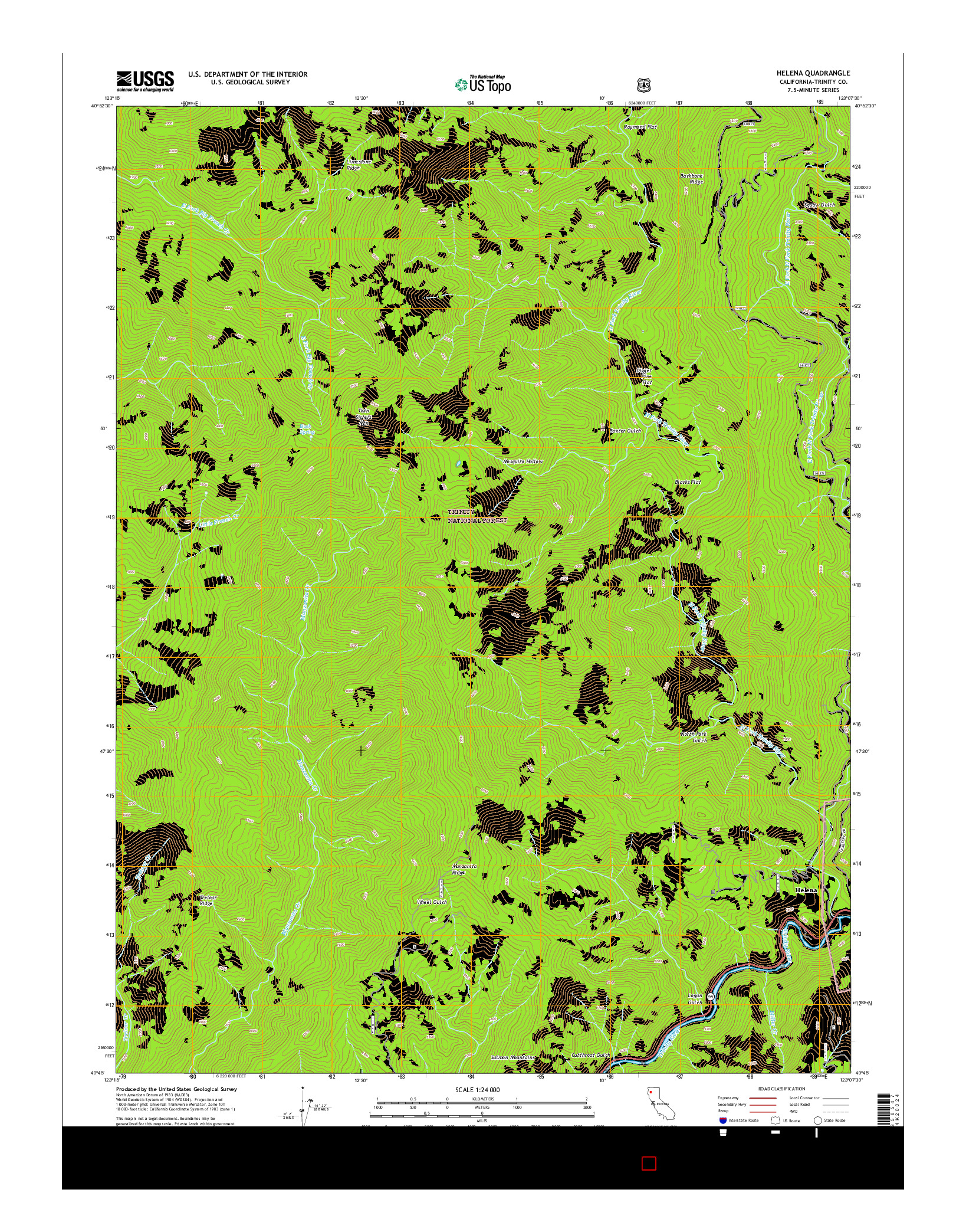 USGS US TOPO 7.5-MINUTE MAP FOR HELENA, CA 2015