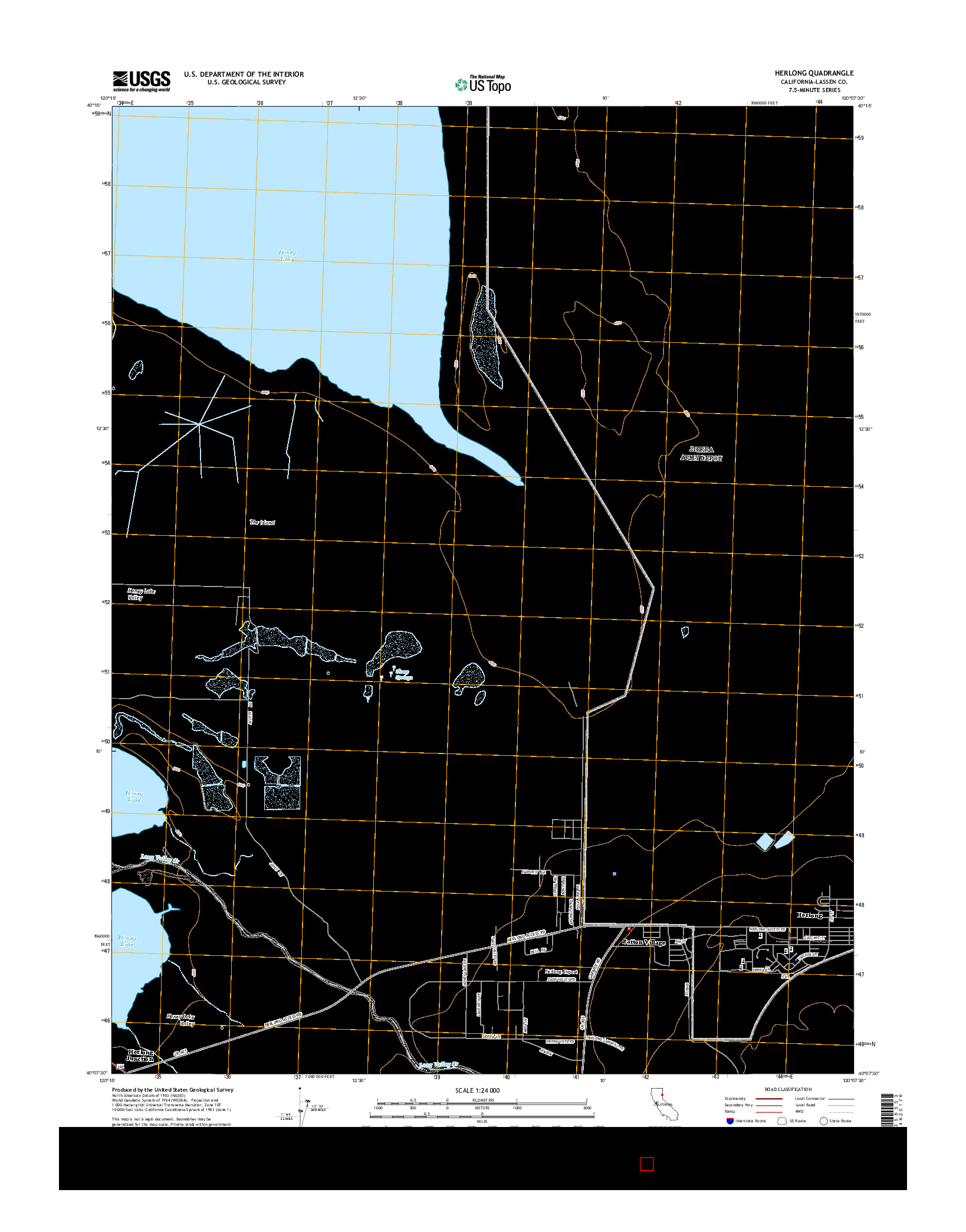 USGS US TOPO 7.5-MINUTE MAP FOR HERLONG, CA 2015