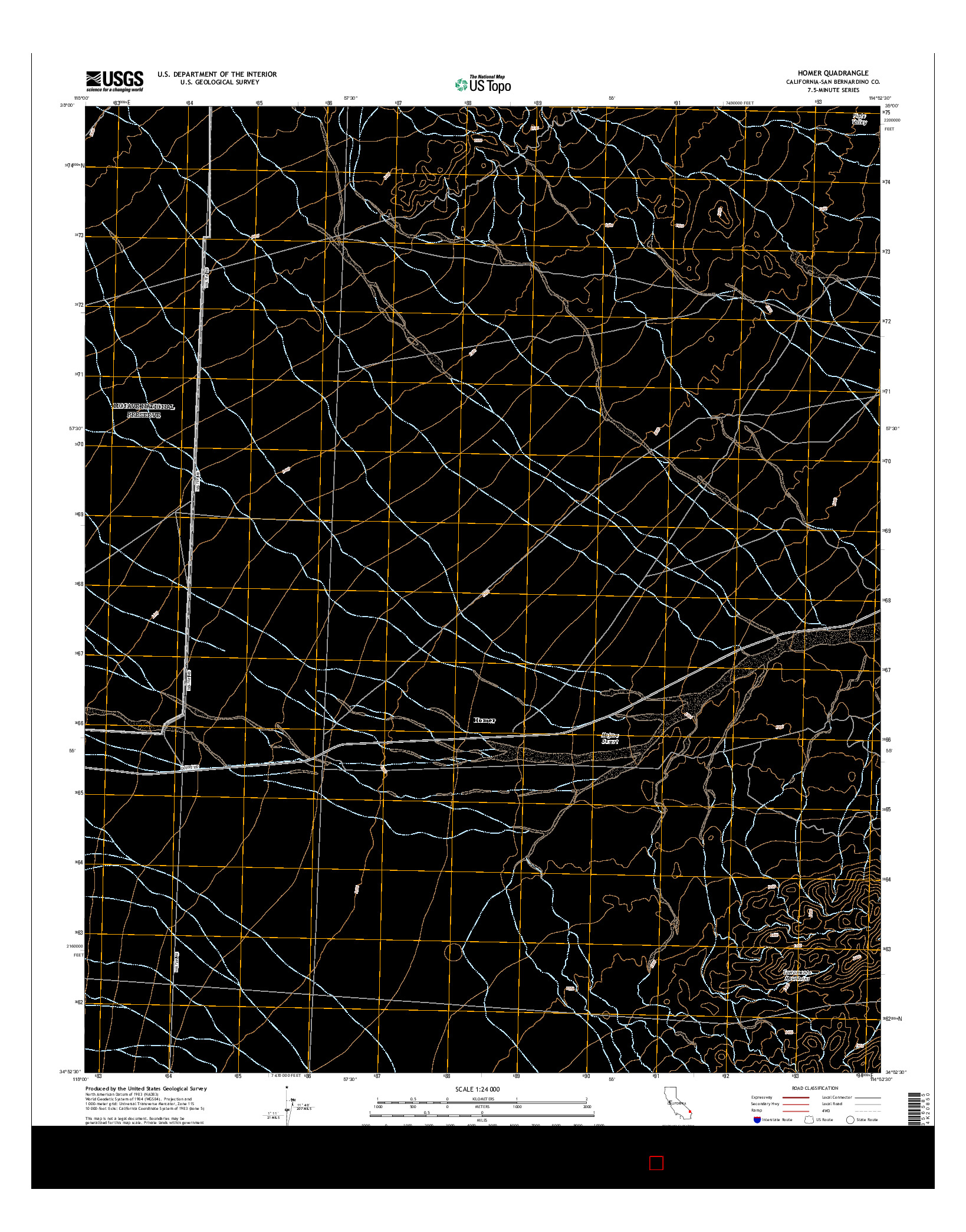 USGS US TOPO 7.5-MINUTE MAP FOR HOMER, CA 2015