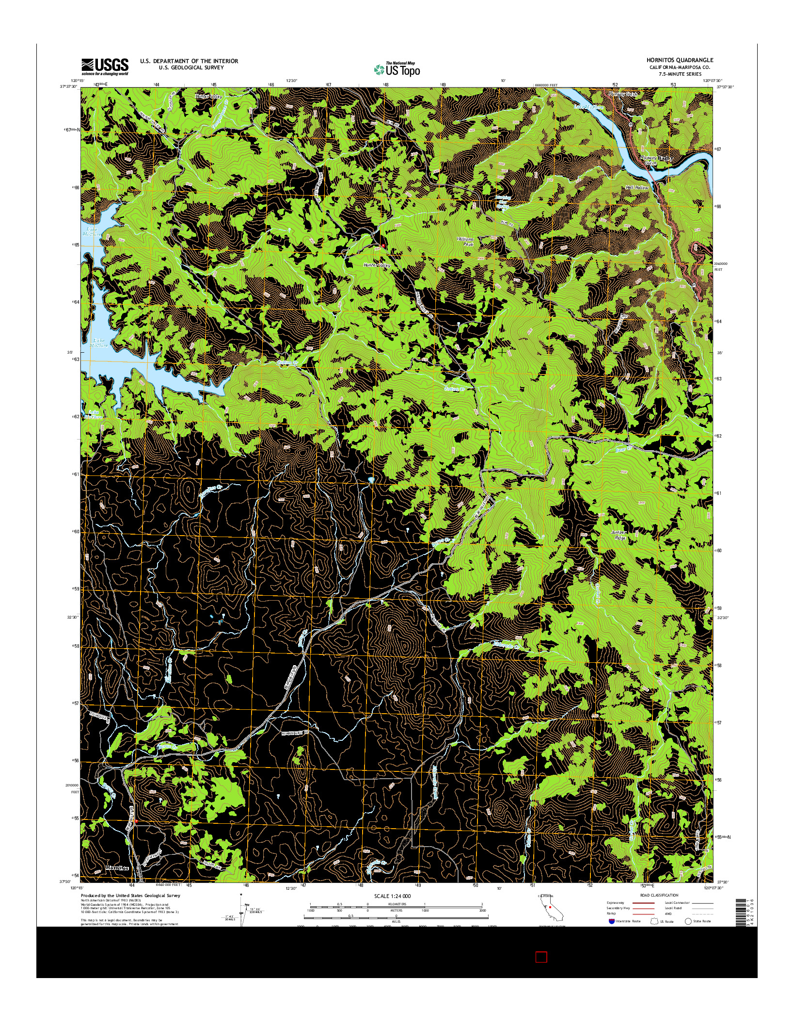 USGS US TOPO 7.5-MINUTE MAP FOR HORNITOS, CA 2015