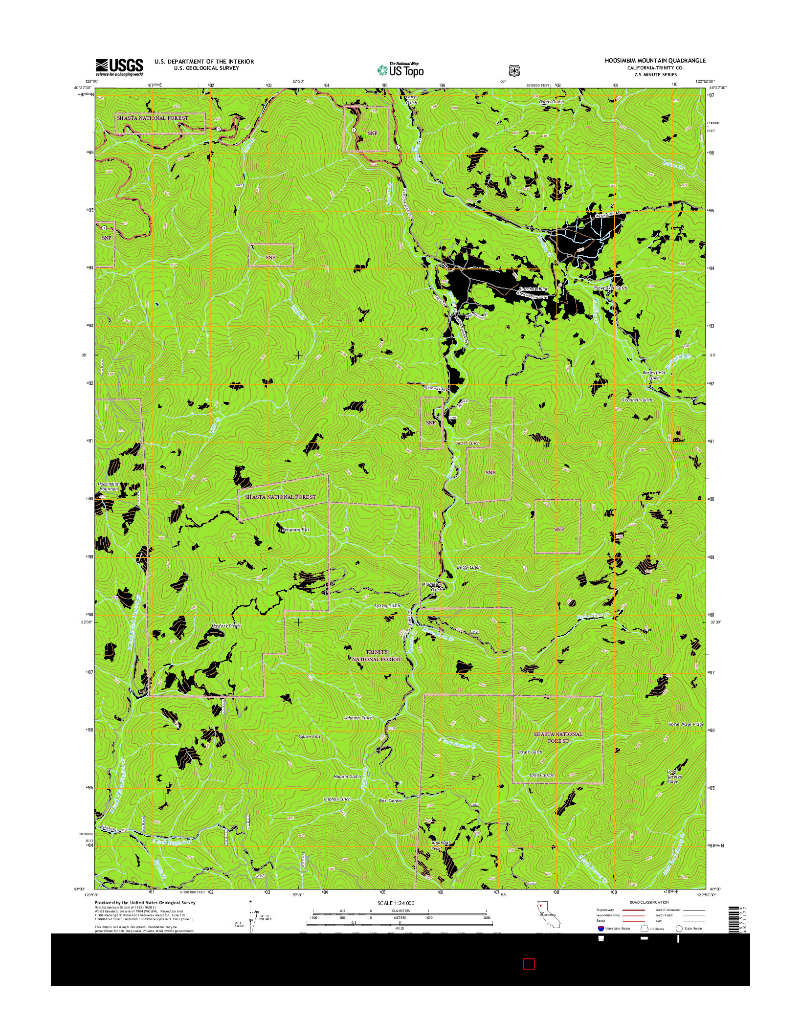 USGS US TOPO 7.5-MINUTE MAP FOR HOOSIMBIM MOUNTAIN, CA 2015