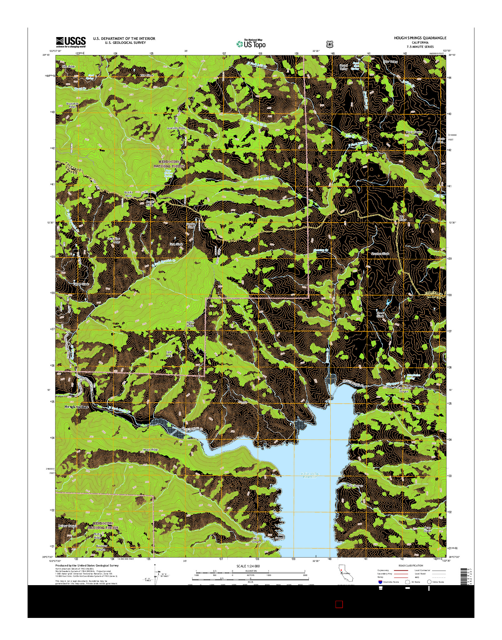 USGS US TOPO 7.5-MINUTE MAP FOR HOUGH SPRINGS, CA 2015