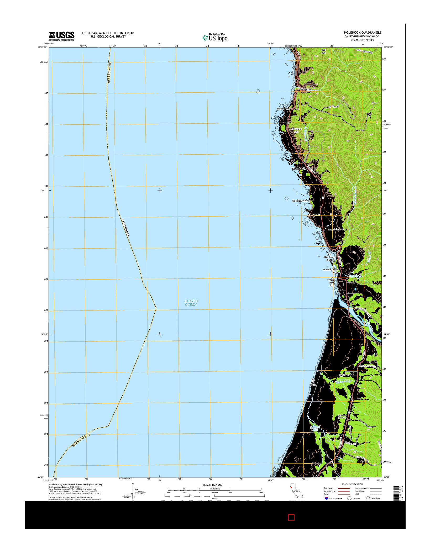 USGS US TOPO 7.5-MINUTE MAP FOR INGLENOOK, CA 2015