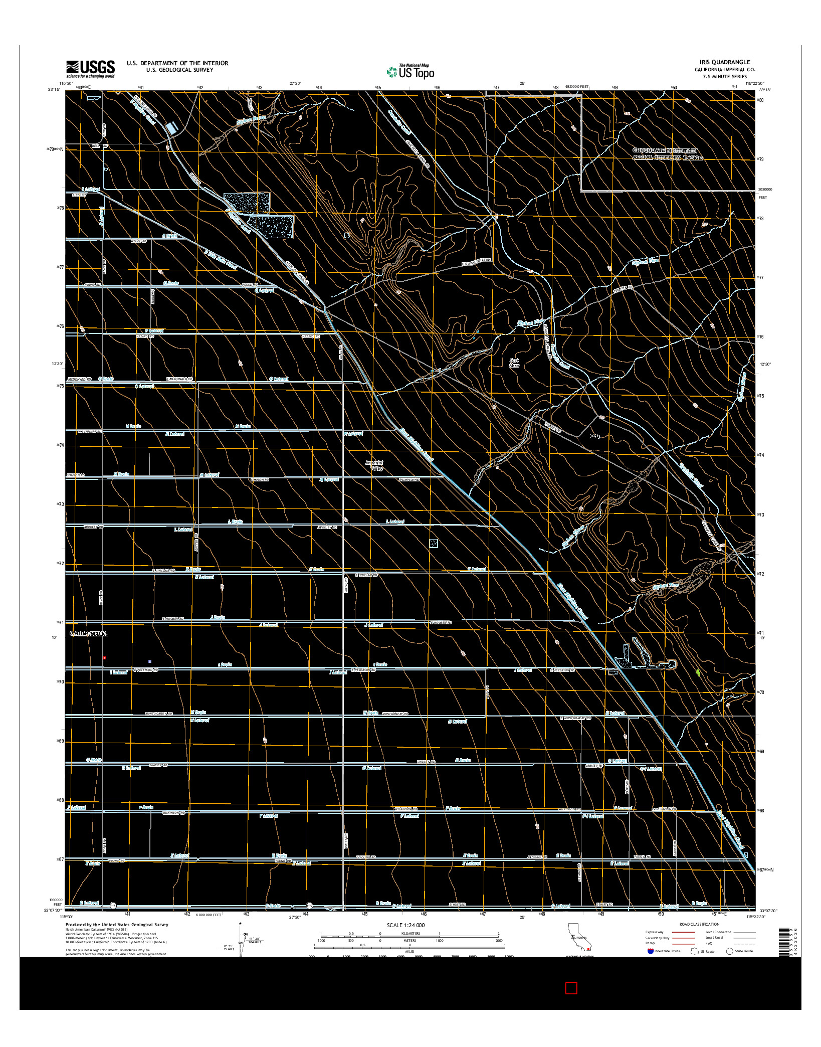 USGS US TOPO 7.5-MINUTE MAP FOR IRIS, CA 2015