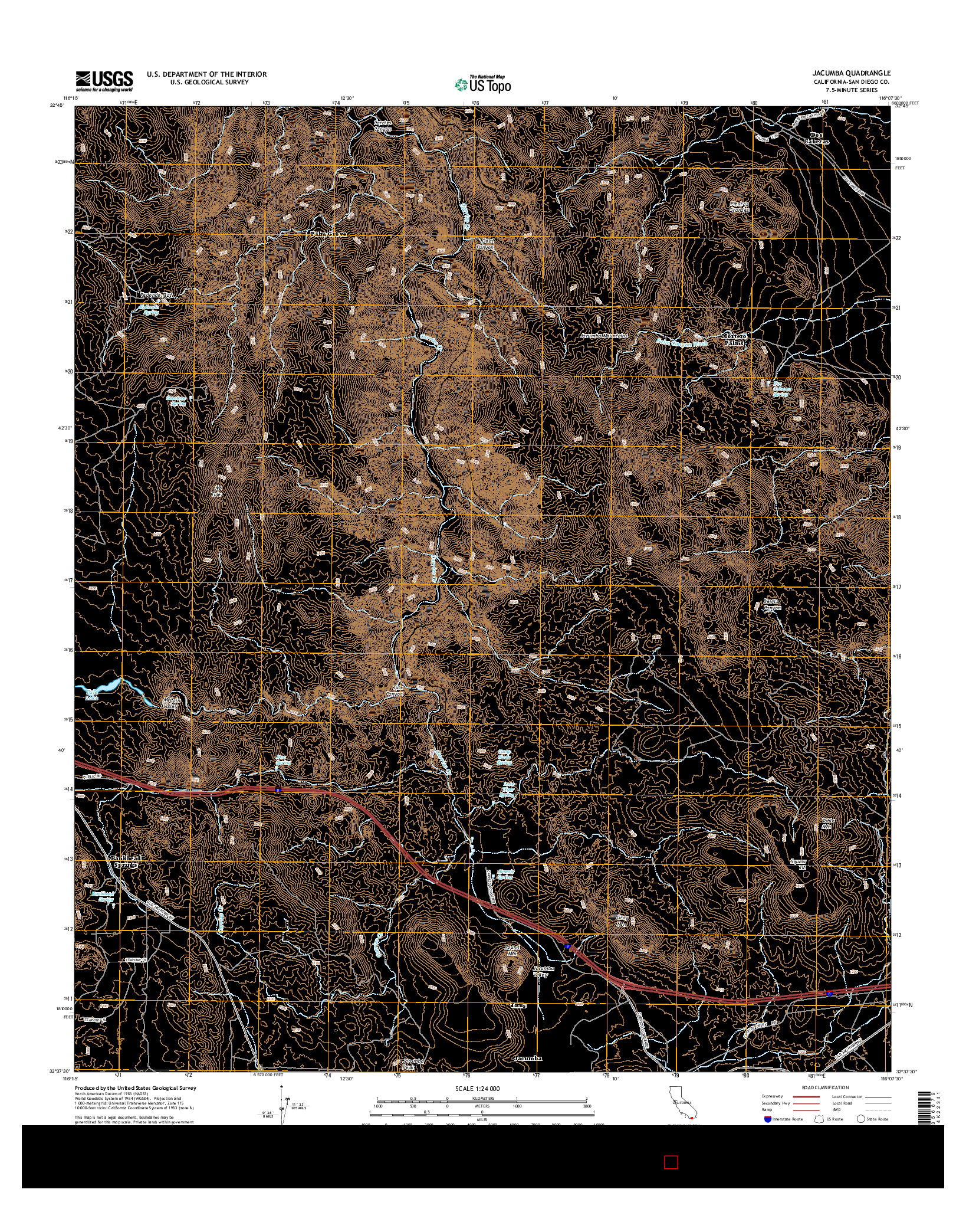 USGS US TOPO 7.5-MINUTE MAP FOR JACUMBA, CA 2015