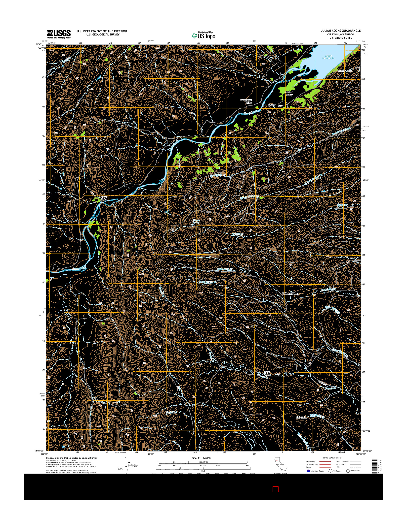 USGS US TOPO 7.5-MINUTE MAP FOR JULIAN ROCKS, CA 2015