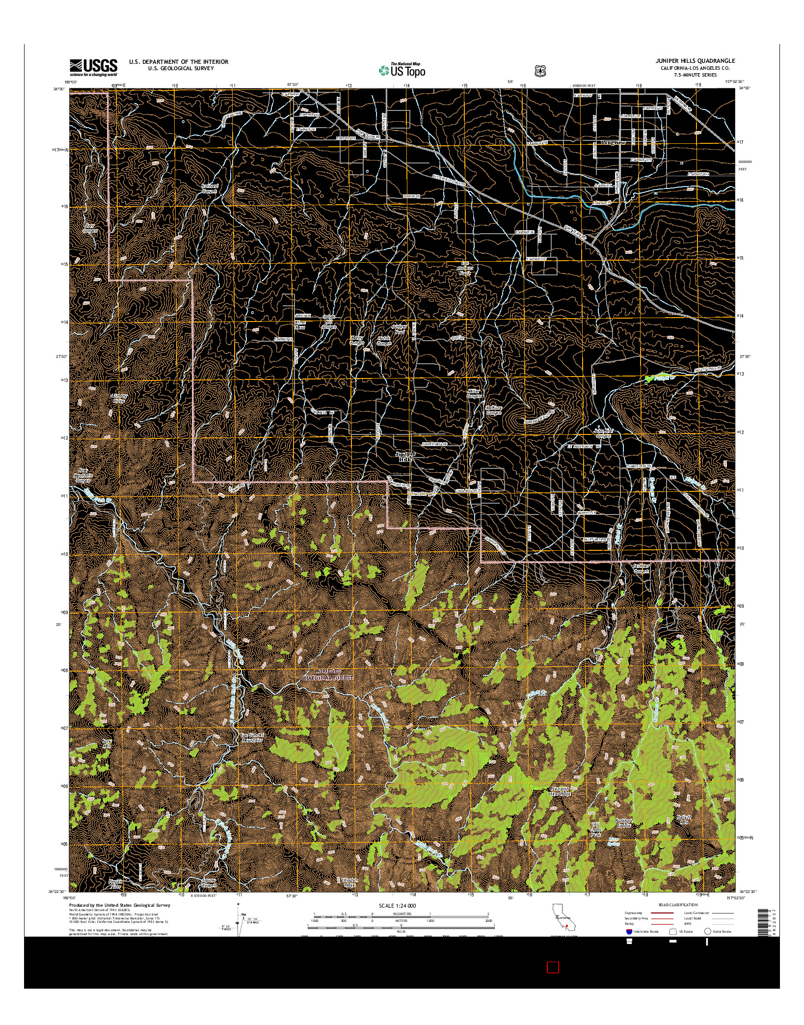 USGS US TOPO 7.5-MINUTE MAP FOR JUNIPER HILLS, CA 2015