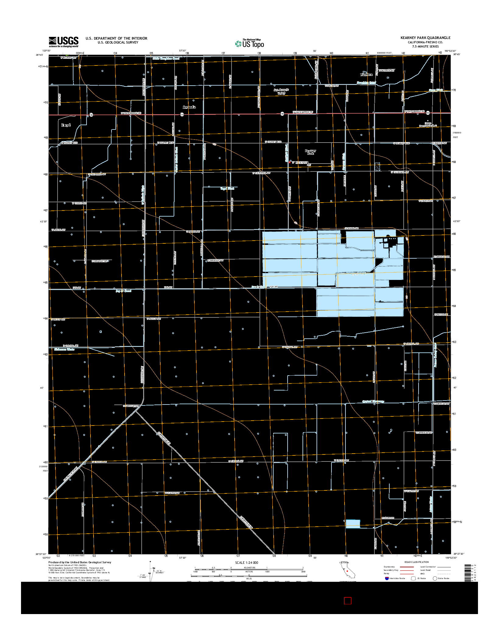 USGS US TOPO 7.5-MINUTE MAP FOR KEARNEY PARK, CA 2015