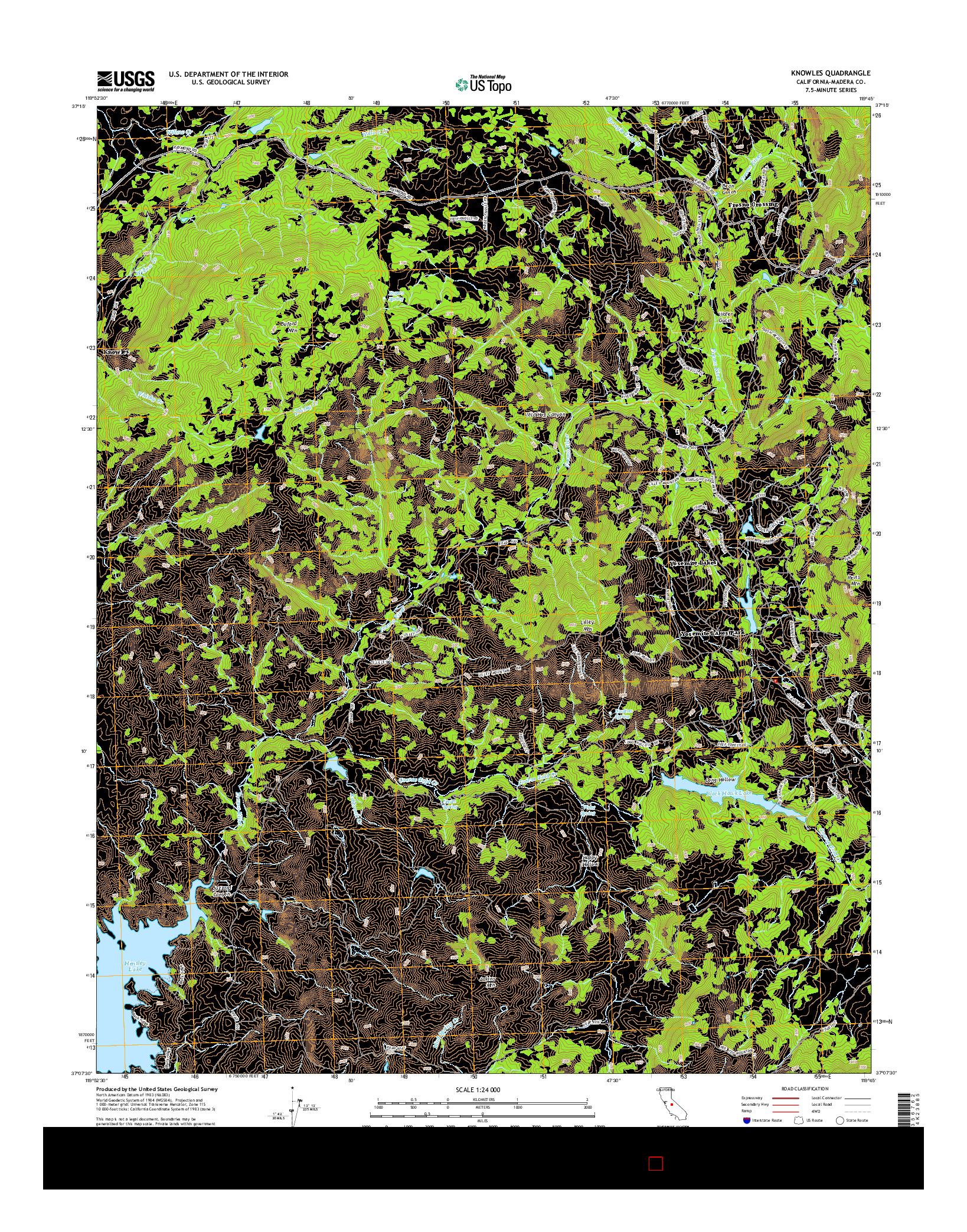 USGS US TOPO 7.5-MINUTE MAP FOR KNOWLES, CA 2015