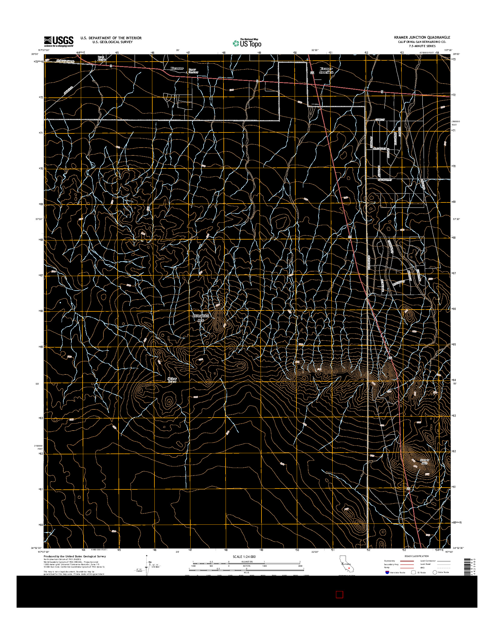 USGS US TOPO 7.5-MINUTE MAP FOR KRAMER JUNCTION, CA 2015