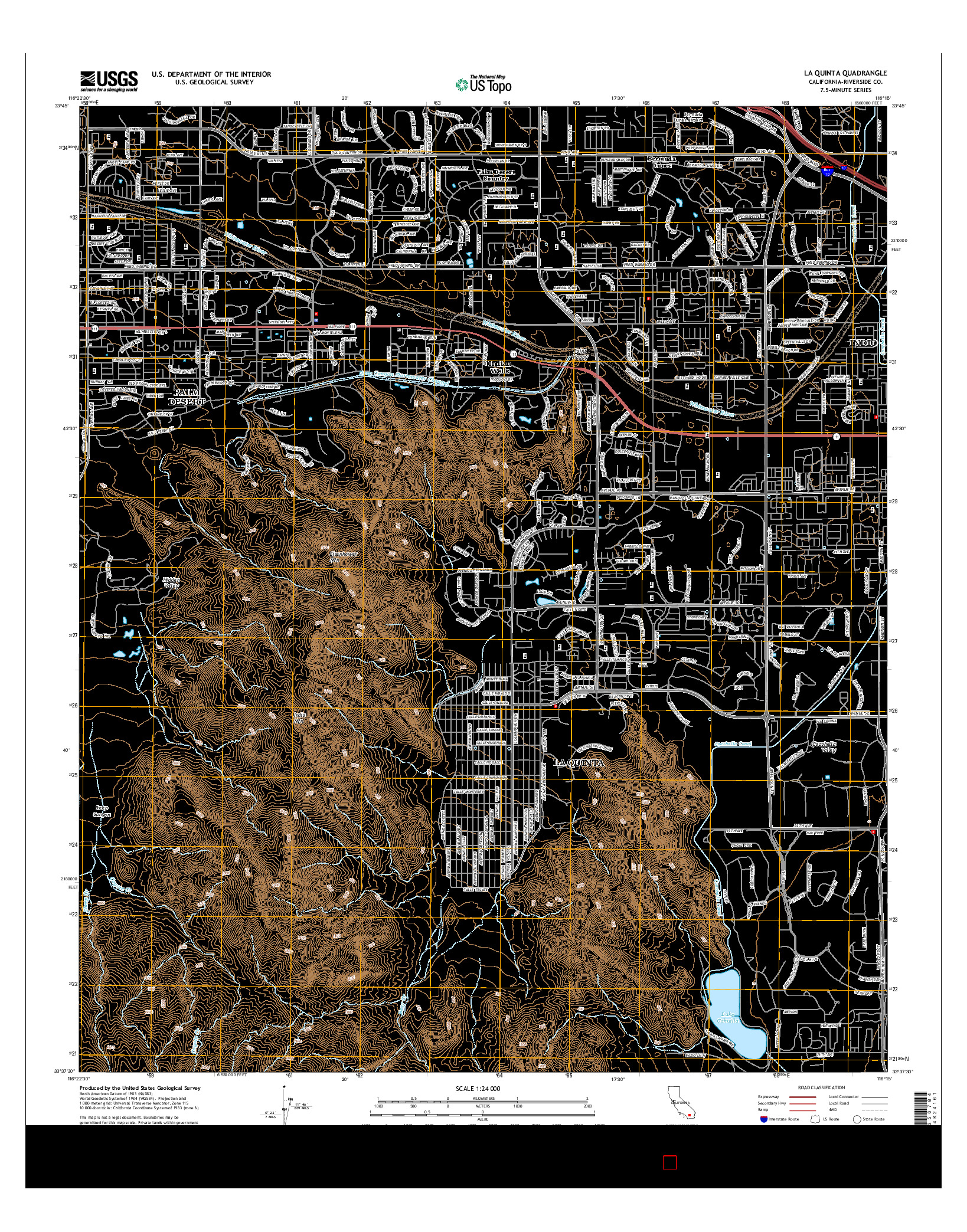 USGS US TOPO 7.5-MINUTE MAP FOR LA QUINTA, CA 2015