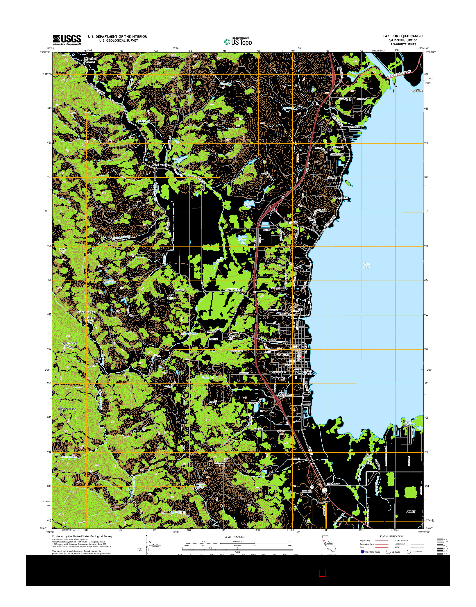 USGS US TOPO 7.5-MINUTE MAP FOR LAKEPORT, CA 2015