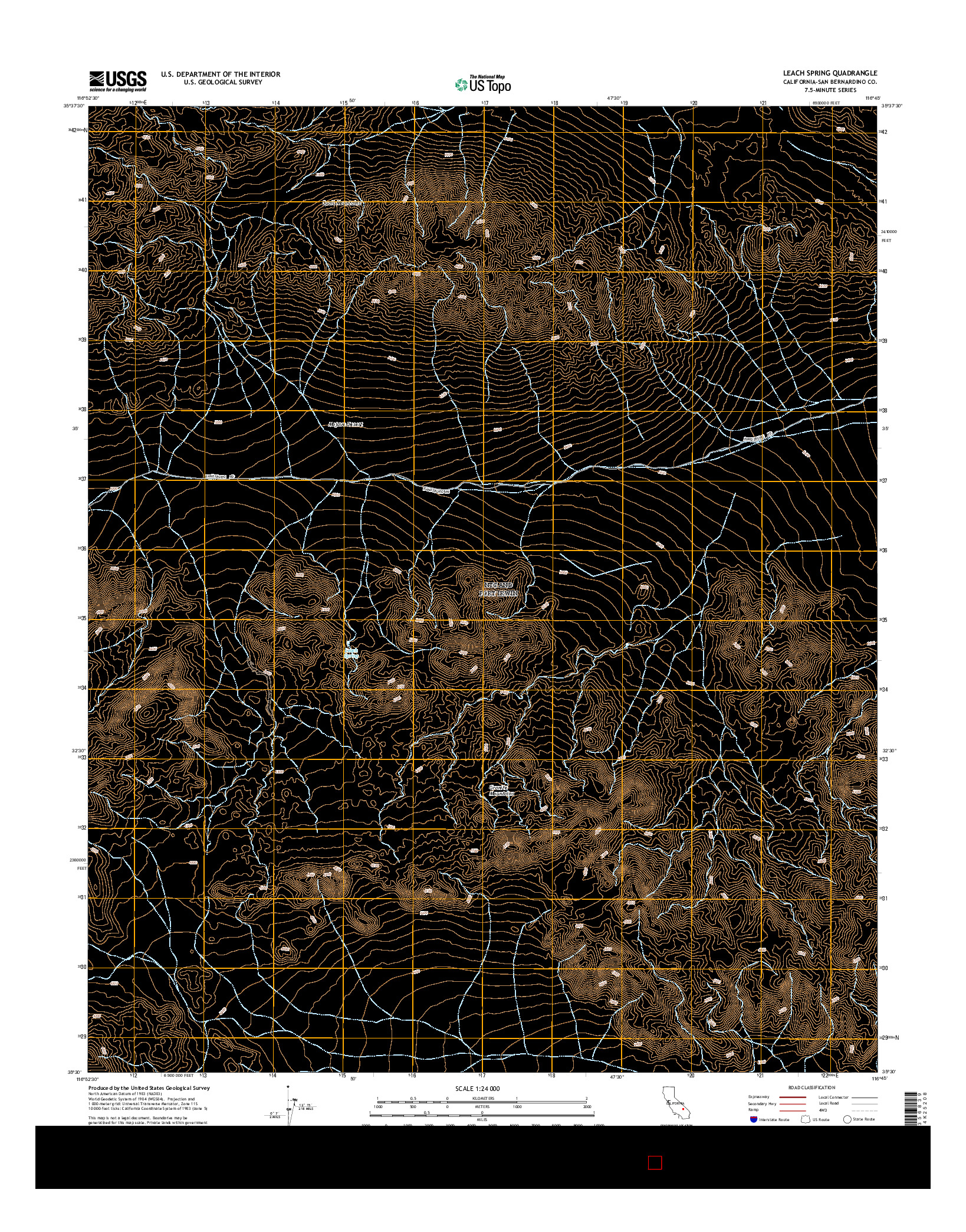 USGS US TOPO 7.5-MINUTE MAP FOR LEACH SPRING, CA 2015