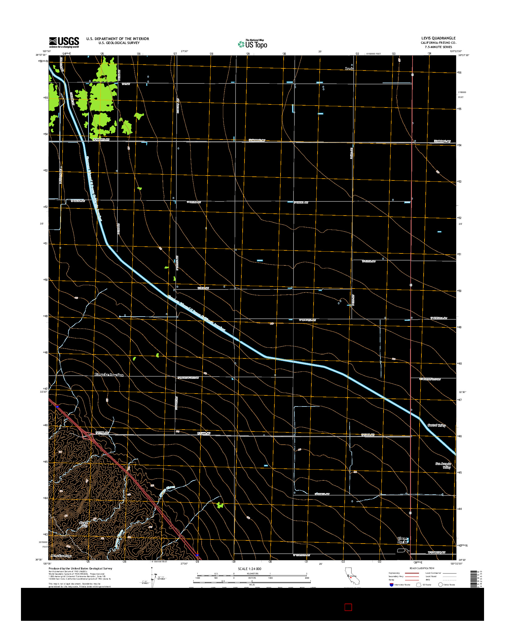 USGS US TOPO 7.5-MINUTE MAP FOR LEVIS, CA 2015