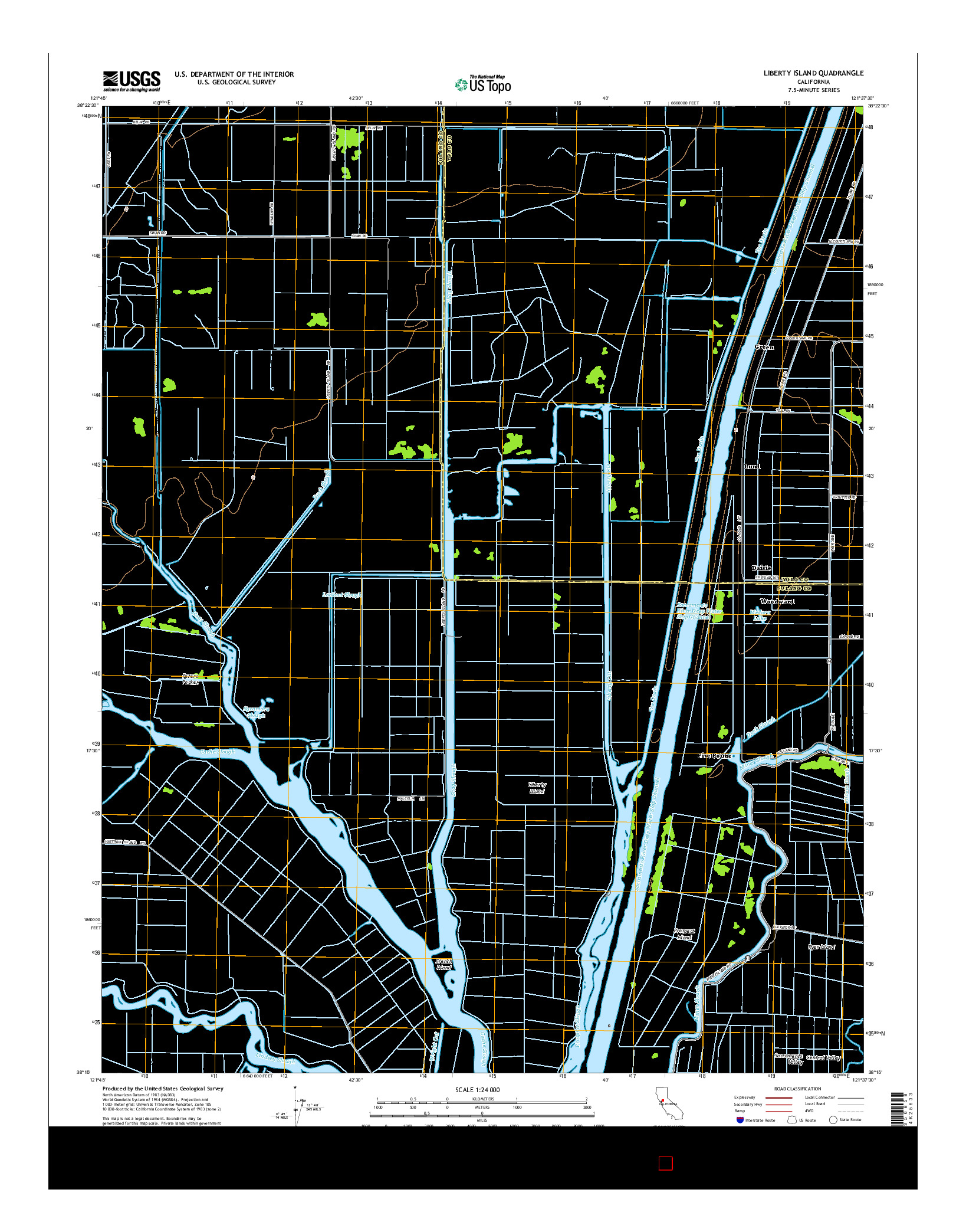 USGS US TOPO 7.5-MINUTE MAP FOR LIBERTY ISLAND, CA 2015