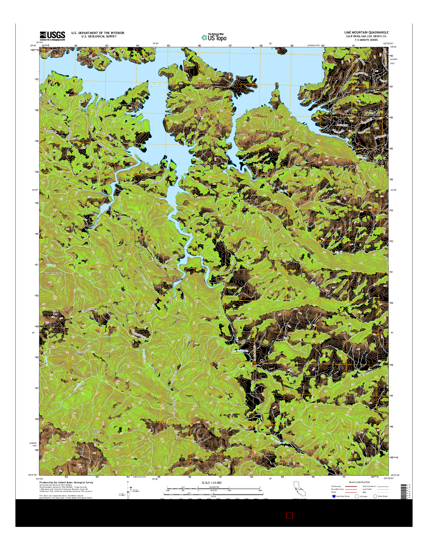 USGS US TOPO 7.5-MINUTE MAP FOR LIME MOUNTAIN, CA 2015
