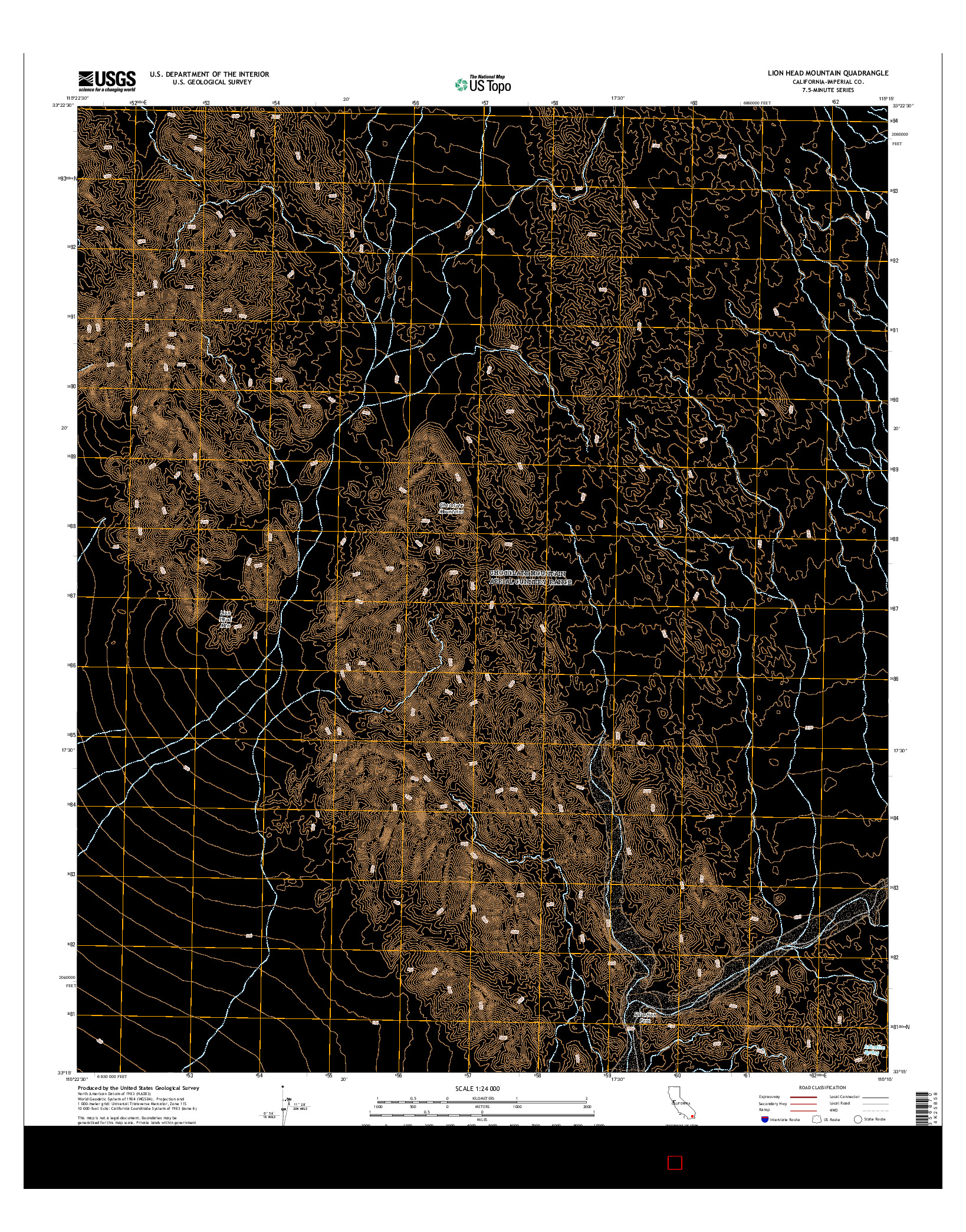 USGS US TOPO 7.5-MINUTE MAP FOR LION HEAD MOUNTAIN, CA 2015