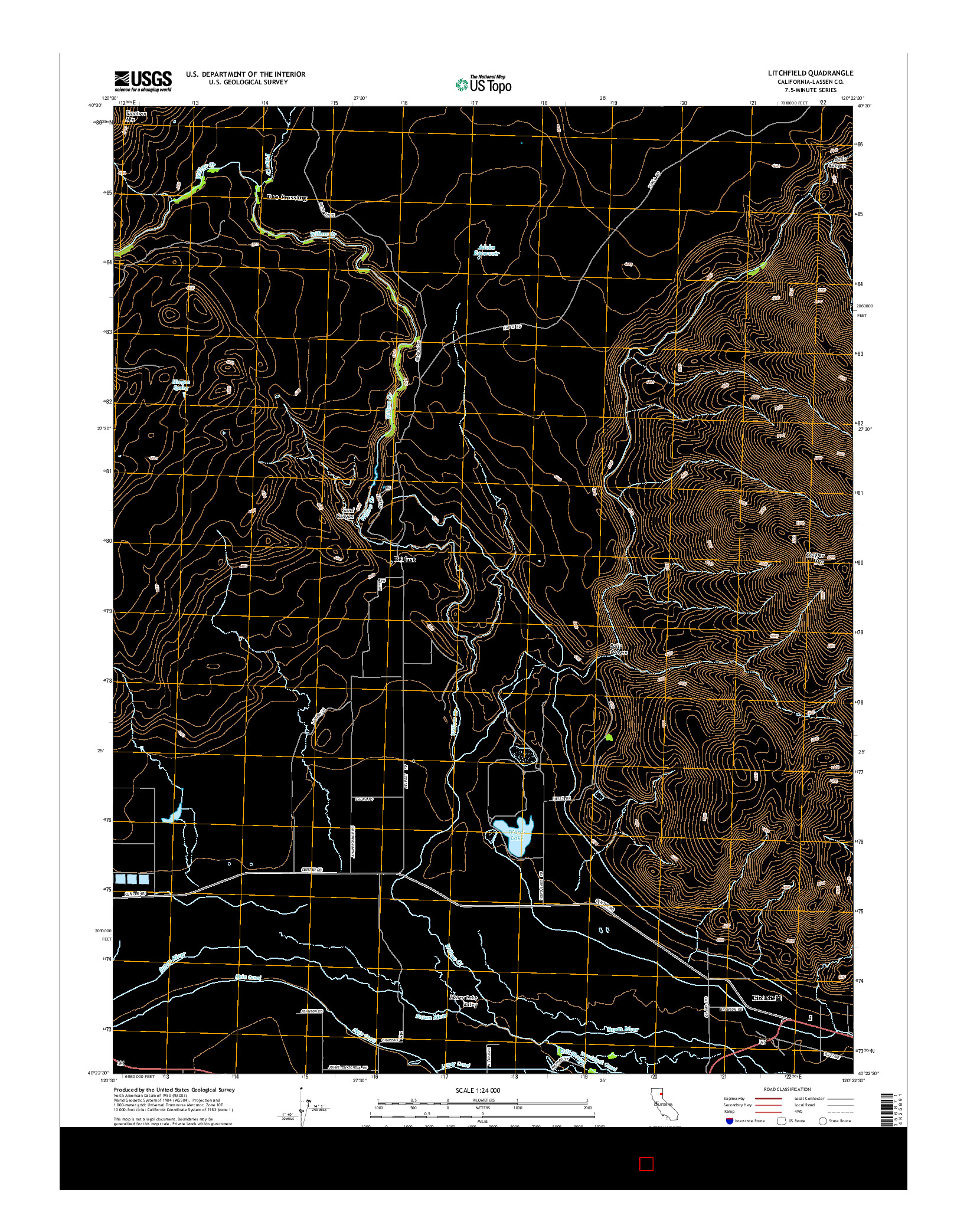 USGS US TOPO 7.5-MINUTE MAP FOR LITCHFIELD, CA 2015