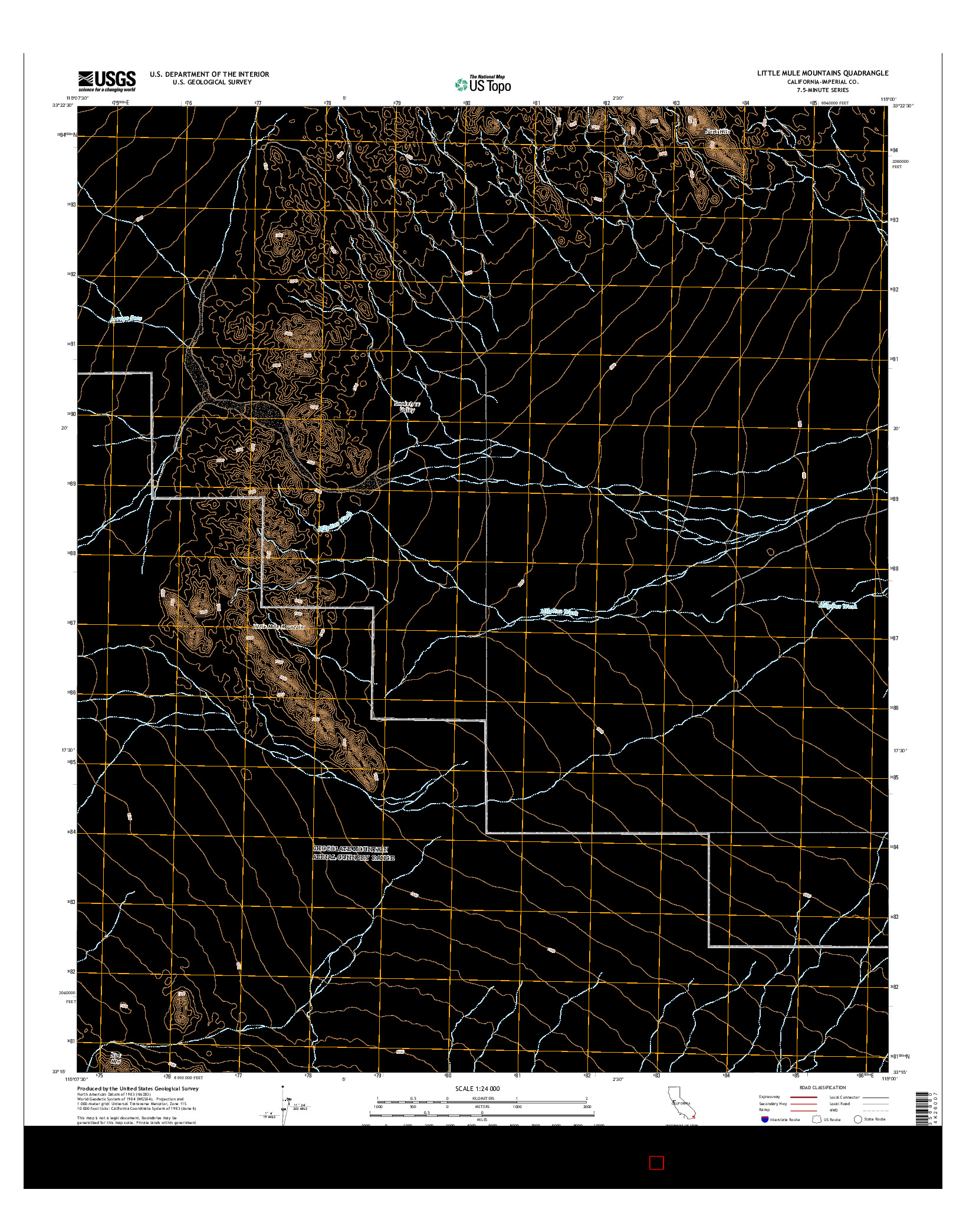 USGS US TOPO 7.5-MINUTE MAP FOR LITTLE MULE MOUNTAINS, CA 2015