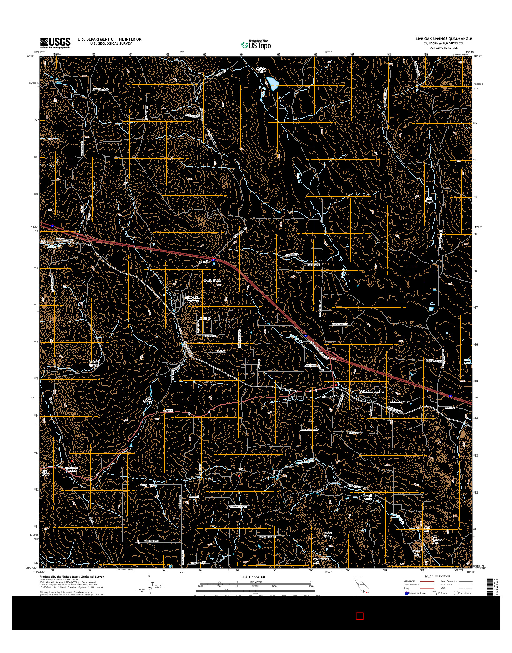 USGS US TOPO 7.5-MINUTE MAP FOR LIVE OAK SPRINGS, CA 2015