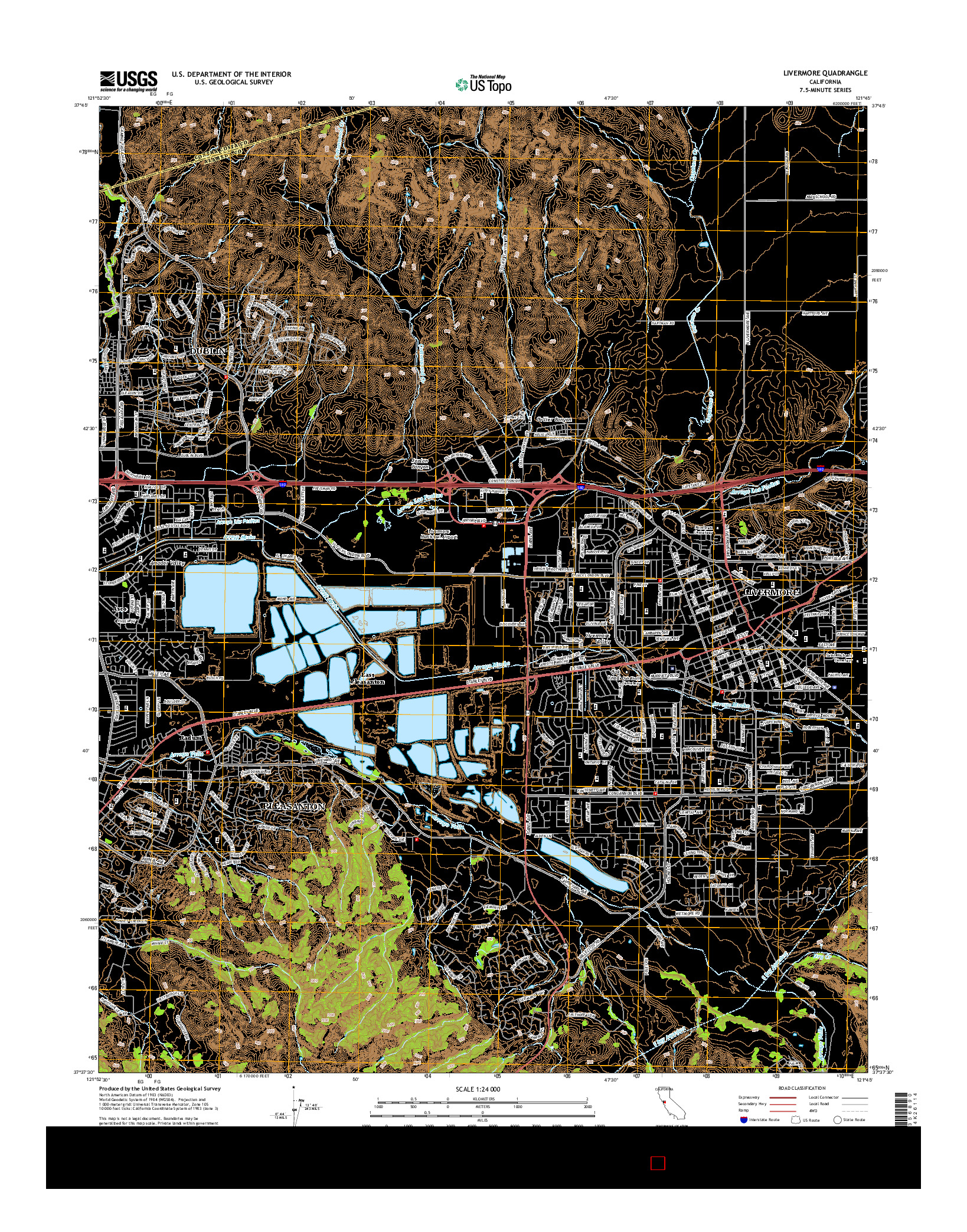 USGS US TOPO 7.5-MINUTE MAP FOR LIVERMORE, CA 2015