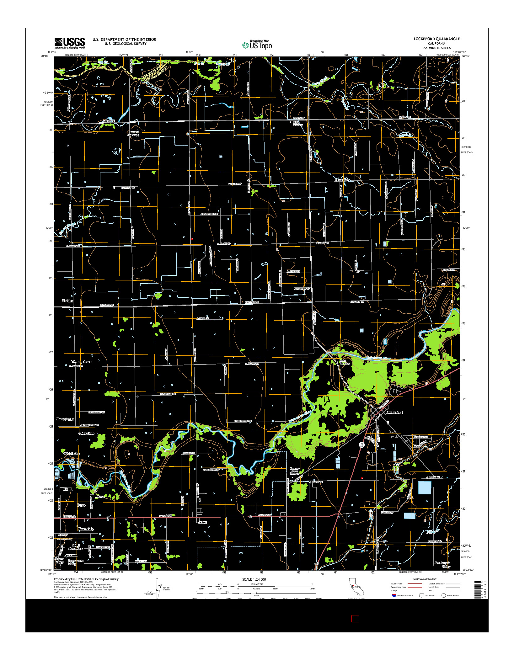 USGS US TOPO 7.5-MINUTE MAP FOR LOCKEFORD, CA 2015