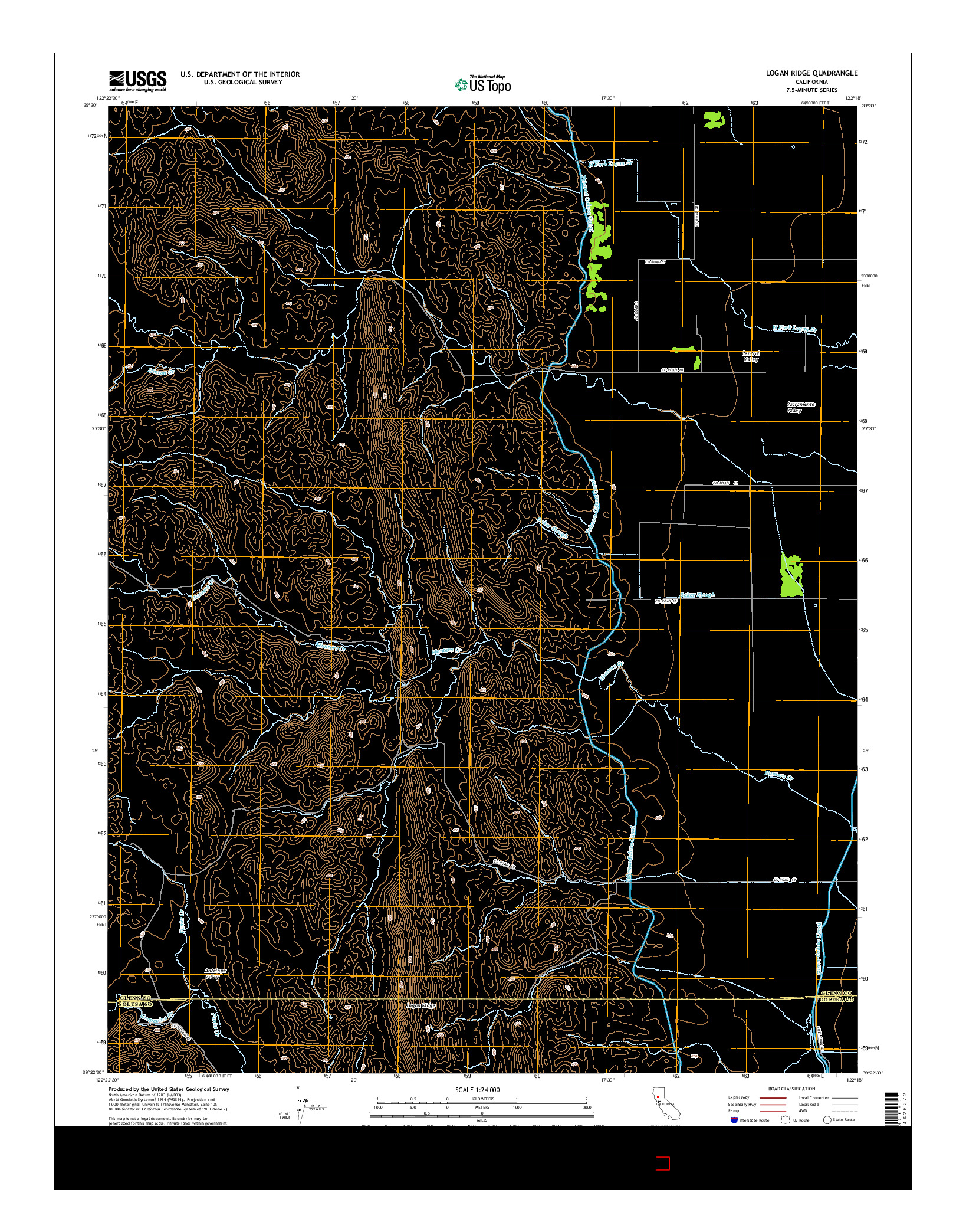 USGS US TOPO 7.5-MINUTE MAP FOR LOGAN RIDGE, CA 2015