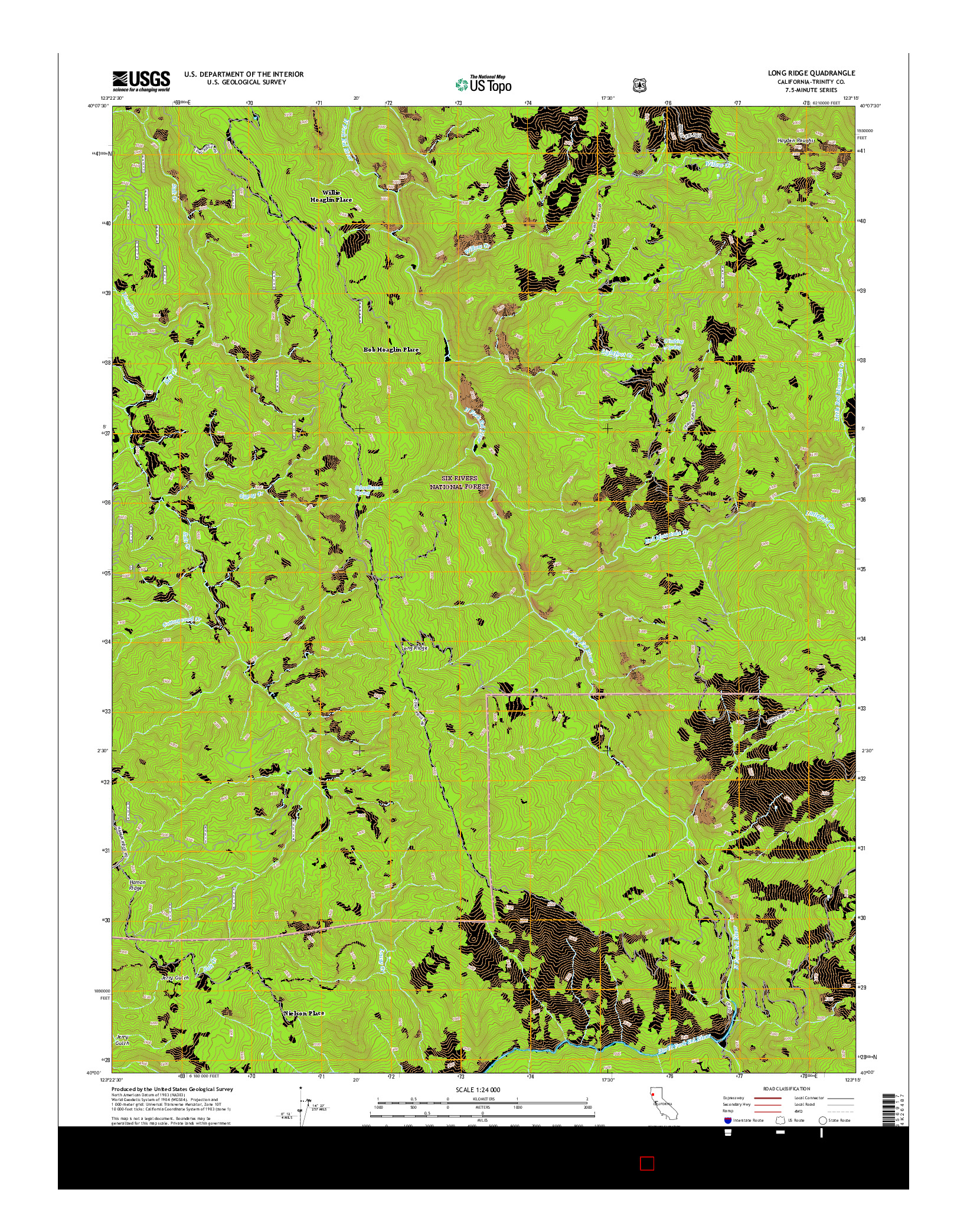 USGS US TOPO 7.5-MINUTE MAP FOR LONG RIDGE, CA 2015