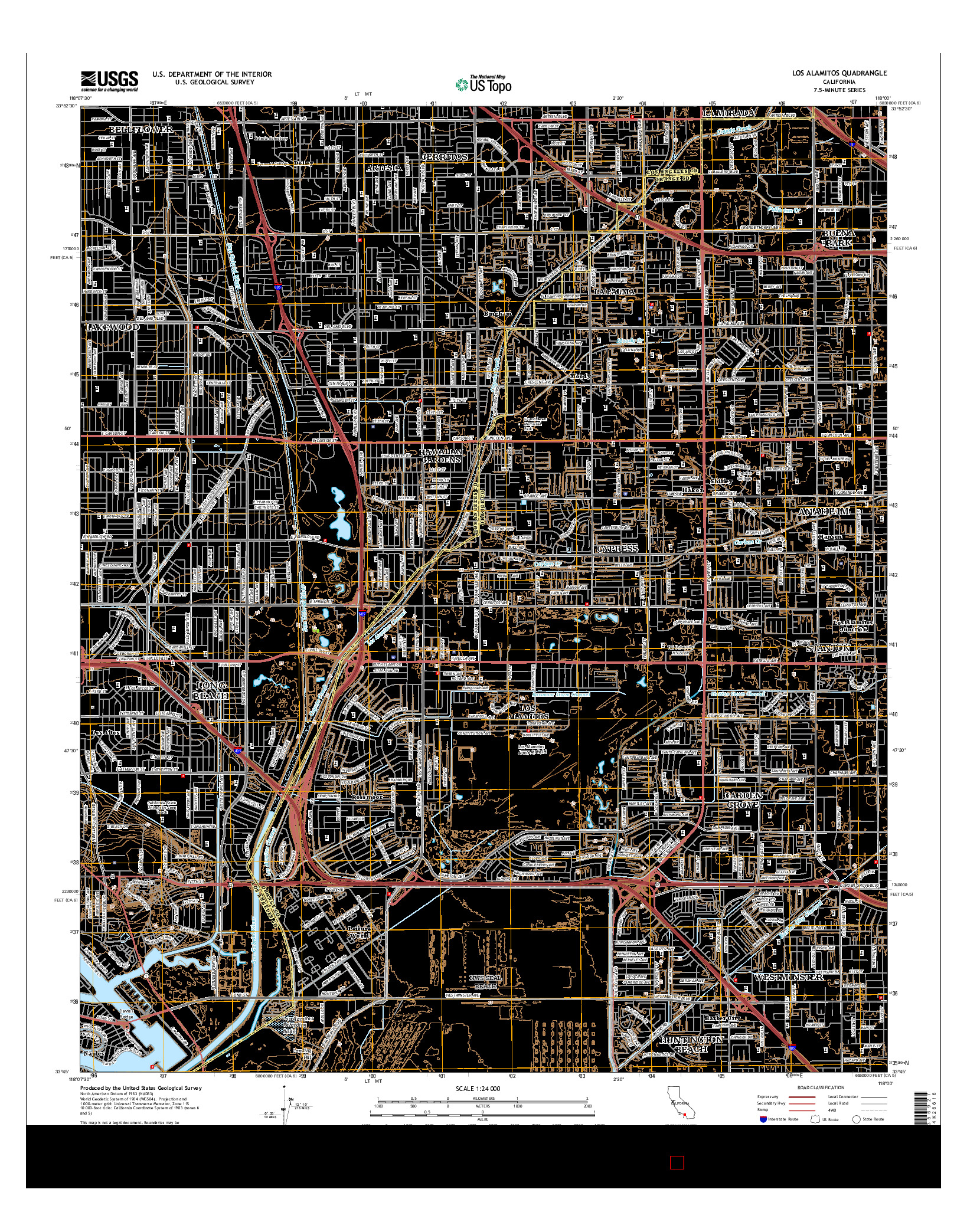 USGS US TOPO 7.5-MINUTE MAP FOR LOS ALAMITOS, CA 2015